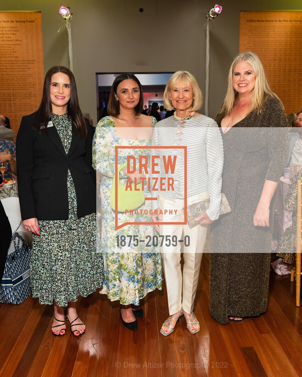 Amanda Riley, Christa Sundell, Gwen Price, Julie Yarbrough, FAMSF Bouquets to Art Opening Night, de Young Museum. 50 Hagiwara Tea Garden Dr, June 6th, 2022, Photo #1875-20759-0 Amanda Riley, Christa Sundell, Gwen Price, Julie Yarbrough, Photo #1875-20759-0