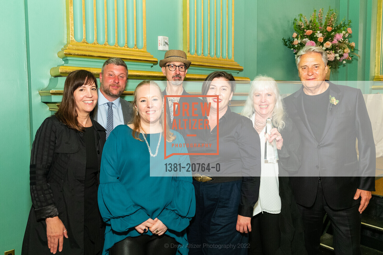Elizabeth Incrocci, Dillon Westbrook, Liz Pisano, Jeff Clark, Cassie Westbrook, Missy Westbrook, Ed Westbrook, Julia Morgan Awards 2022, War Memorial, The Green Room. 401 Van Ness Avenue, June 7th, 2022, Photo #1381-20764-0 Elizabeth Incrocci, Dillon Westbrook, Liz Pisano, Jeff Clark, Cassie Westbrook, Missy Westbrook, Ed Westbrook, Photo #1381-20764-0