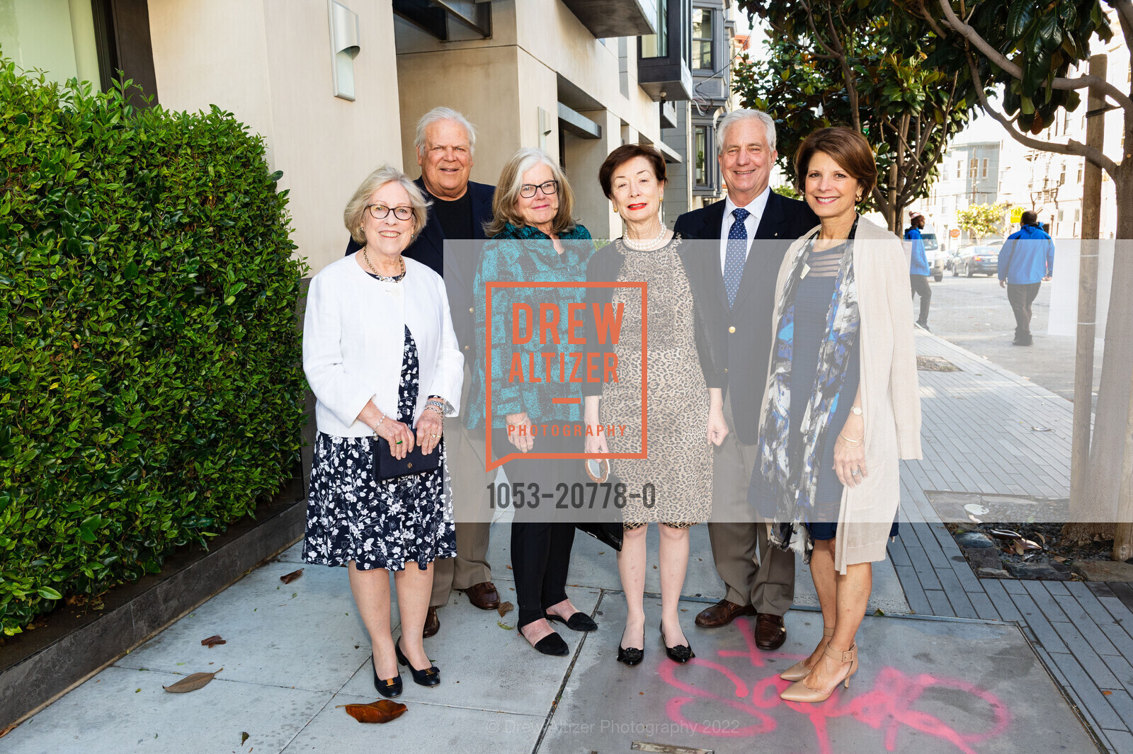 Charlotte Kiesel, Larry Nejasmich, Mary Jo Nejasmich, Joan Desmond, Steve Rudolph, Mary Rudolph, Order of Malta Clinic's Honorary Committee Party, 1601 Larkin St. 1601 Larkin St, June 14th, 2022, Photo #1053-20778-0 Charlotte Kiesel, Larry Nejasmich, Mary Jo Nejasmich, Joan Desmond, Steve Rudolph, Mary Rudolph, Photo #1053-20778-0
