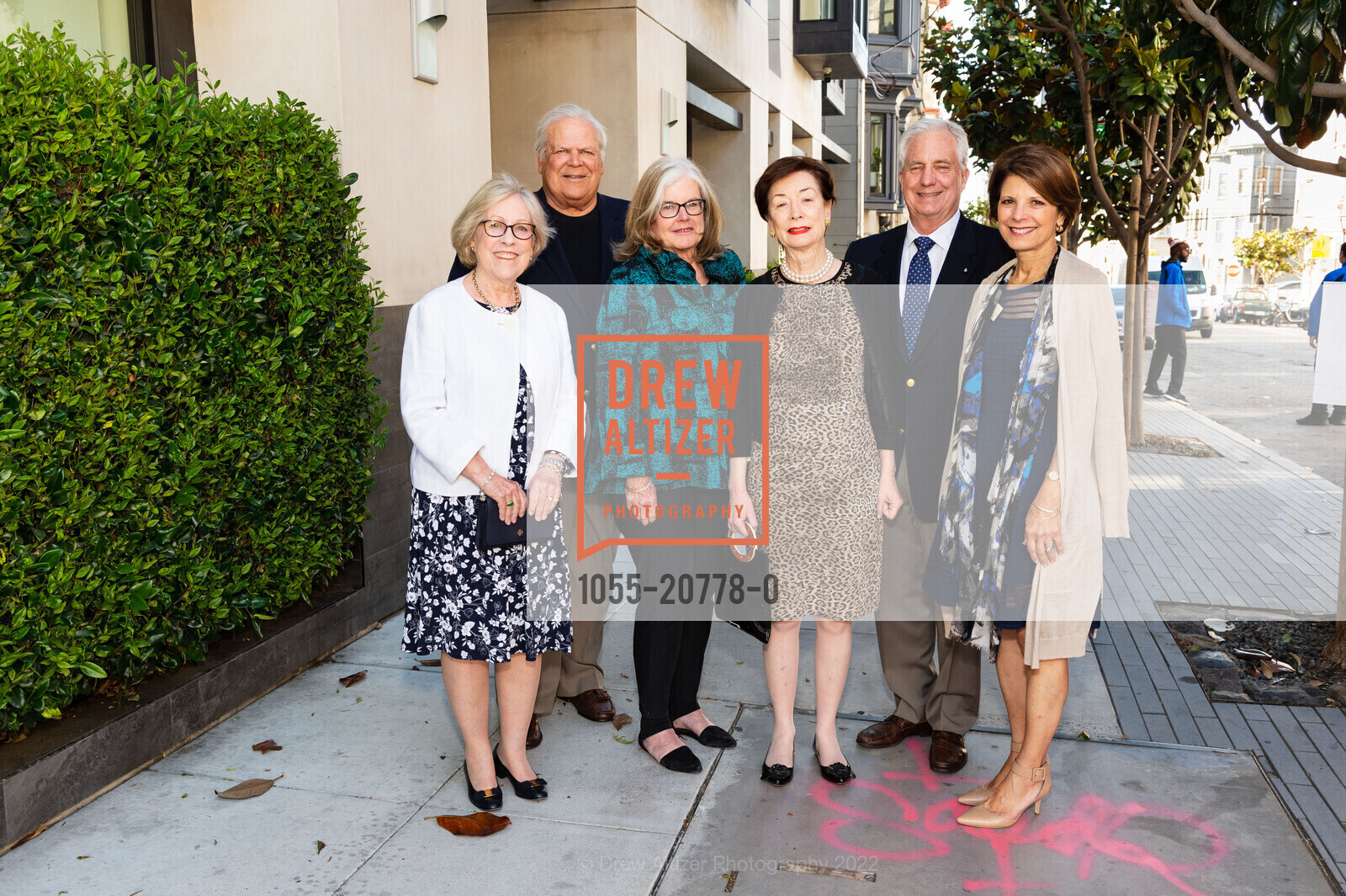 Charlotte Kiesel, Larry Nejasmich, Mary Jo Nejasmich, Joan Desmond, Steve Rudolph, Mary Rudolph, Order of Malta Clinic's Honorary Committee Party, 1601 Larkin St. 1601 Larkin St, June 14th, 2022, Photo #1055-20778-0 Charlotte Kiesel, Larry Nejasmich, Mary Jo Nejasmich, Joan Desmond, Steve Rudolph, Mary Rudolph, Photo #1055-20778-0