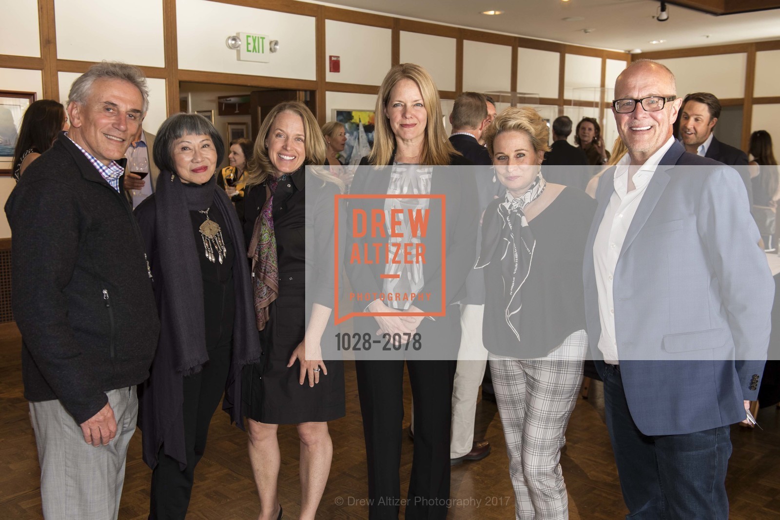 Lou DeMattei, Amy Tan, Kristi Patterson, Corie Knights, Bev Spector, Peter Solvik, An Evening with WildAid CEO Peter Knights, St. Francis Yacht Club. 99 Yacht Road SF, April 27th, 2017, Photo #1028-2078 Lou DeMattei, Amy Tan, Kristi Patterson, Corie Knights, Bev Spector, Peter Solvik, Photo #1028-2078