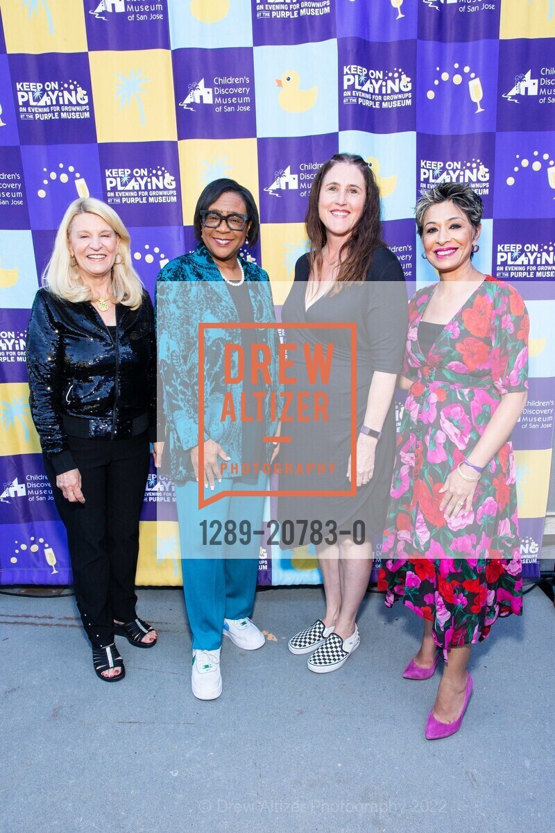Marilee Jennings, Cynt Marshall, Jennifer Cloyd, Monica Nayar, Keep on Playing: An Evening for Adults at San Jose Children's Discovery Museum, San Jose Children's Discovery Museum, June 18th, 2022, Photo #1289-20783-0 Marilee Jennings, Cynt Marshall, Jennifer Cloyd, Monica Nayar, Photo #1289-20783-0