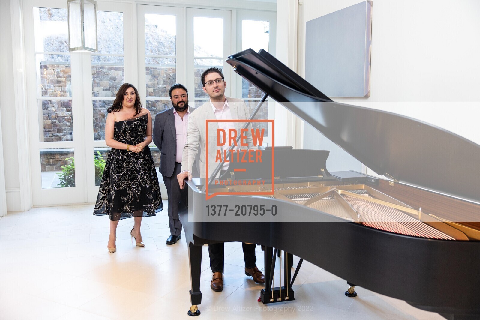 Mikayla Sager, Mario Chang, Noah Lindquist, The Founder's Dinner in support of Festival Napa Valley 2022, Private Residence. Private Residence, July 14th, 2022, Photo #1377-20795-0 Mikayla Sager, Mario Chang, Noah Lindquist, Photo #1377-20795-0