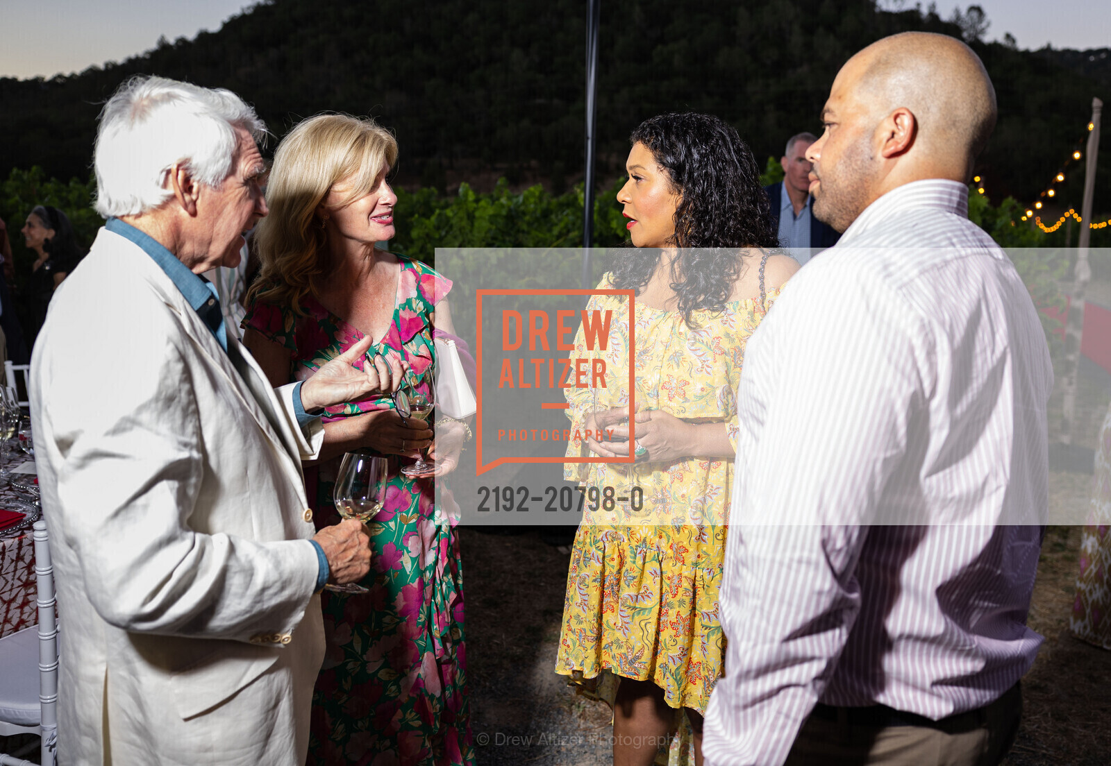 Timothy Blackburn, Karen Walker, London Breed, Dustin Sharpe, Festival Napa Valley an Evening at CIA Coppia and Quintessa Winery, Napa Valley, Photo #2192-20798-0 Timothy Blackburn, Karen Walker, London Breed, Dustin Sharpe, Photo #2192-20798-0