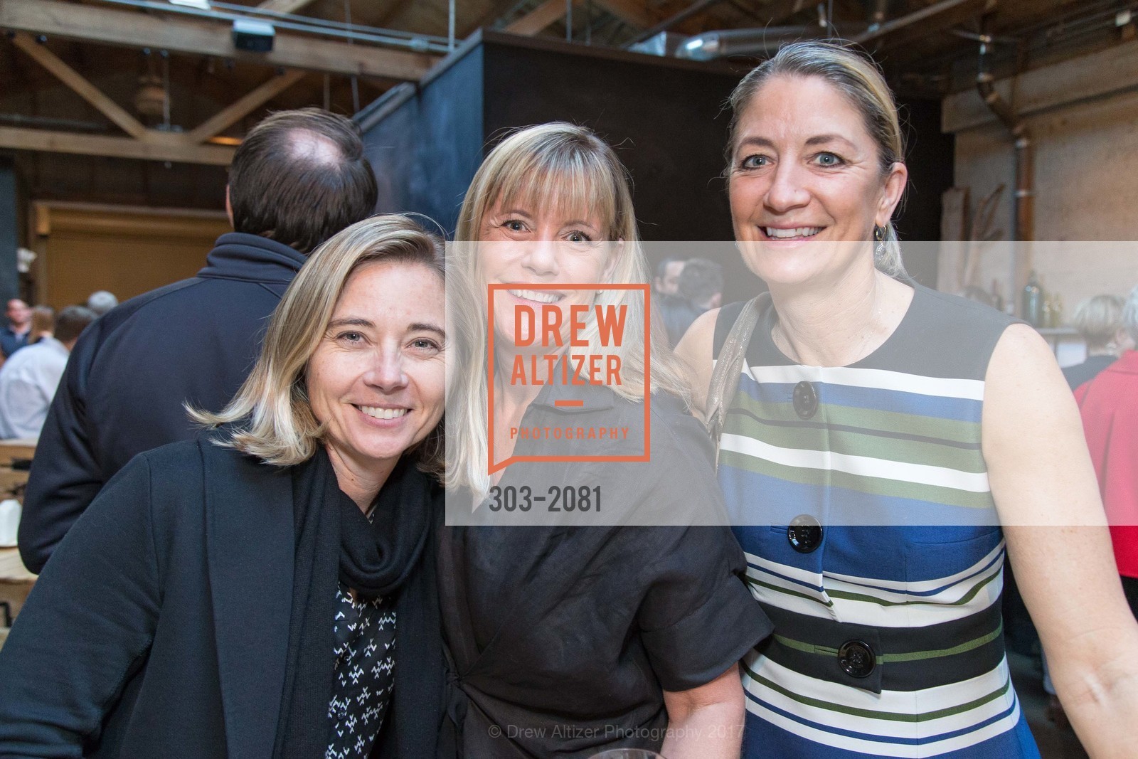 Jen Stevens, Tacie Lu, Julie Metzger, 2nd Annual Uncorked with Friends of Larkin Street 2017, Tank18. 1345 Howard St. SF, California 94103, April 27th, 2017, Photo #303-2081 Jen Stevens, Tacie Lu, Julie Metzger, Photo #303-2081