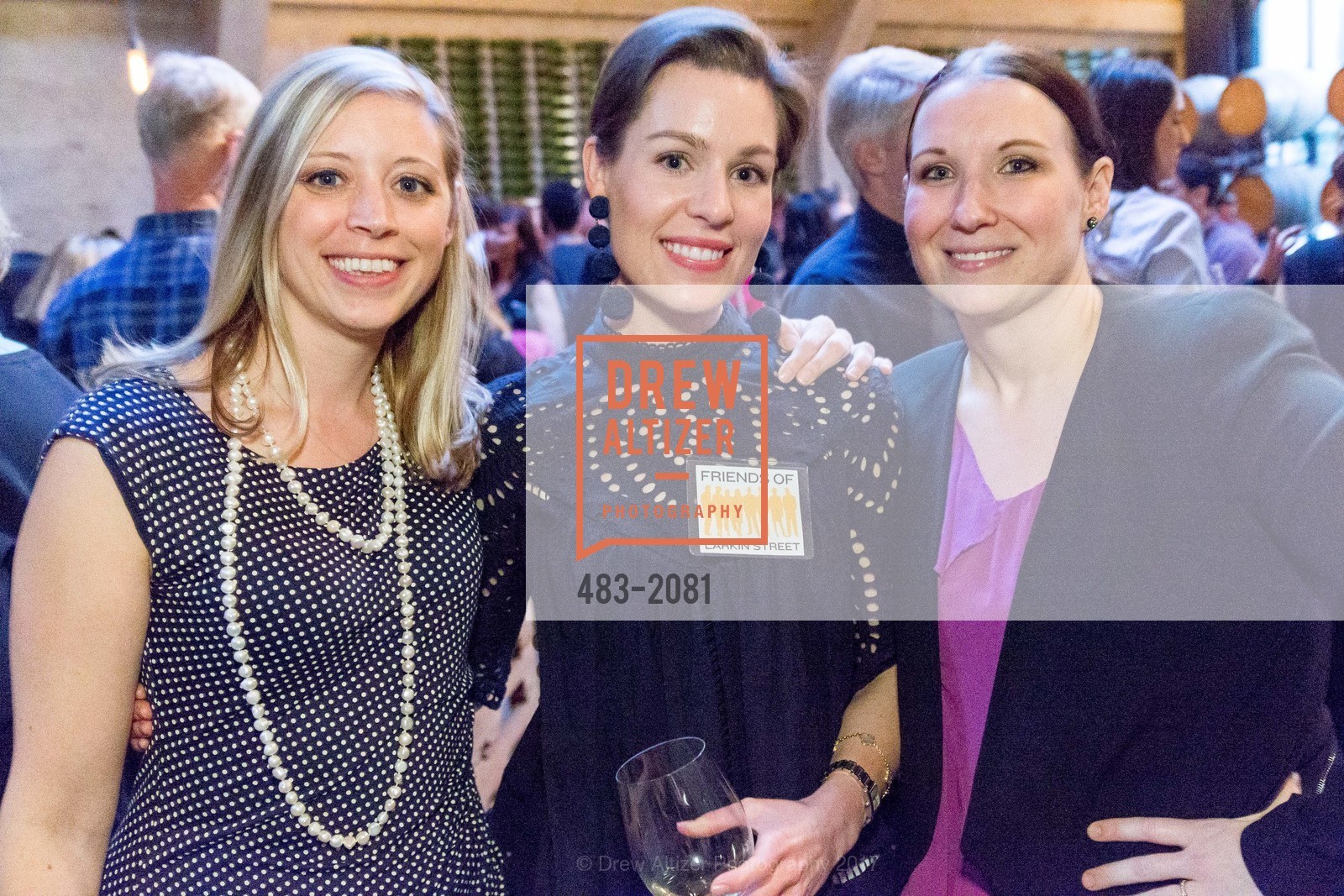 Veronica Pastores, Allyson Madrid, Mallory Elliott, 2nd Annual Uncorked with Friends of Larkin Street 2017, Tank18. 1345 Howard St. SF, California 94103, April 27th, 2017, Photo #483-2081 Veronica Pastores, Allyson Madrid, Mallory Elliott, Photo #483-2081