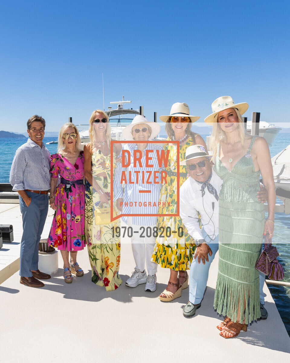 Bob Damaschino, Barbara Brown, Krista Giovara, Heidi Carey, Jessica Hickingbotham, Riccardo Benavides, Lindsay McConnon, Saks Fifth Avenue x Oscar De La Renta fashion show Benefitting The League to Save Lake Tahoe, Lake Tahoe, August 6th, 2022, Photo #1970-20820-0 Bob Damaschino, Barbara Brown, Krista Giovara, Heidi Carey, Jessica Hickingbotham, Riccardo Benavides, Lindsay McConnon, Photo #1970-20820-0