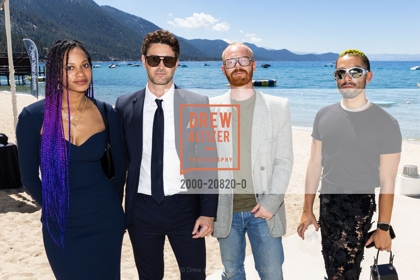 Mayer Campbell, Marco D'Angelo, Maxwell Swift, Jason Barrera, Saks Fifth Avenue x Oscar De La Renta fashion show Benefitting The League to Save Lake Tahoe, Lake Tahoe, August 6th, 2022, Photo #2000-20820-0 Mayer Campbell, Marco D'Angelo, Maxwell Swift, Jason Barrera, Photo #2000-20820-0