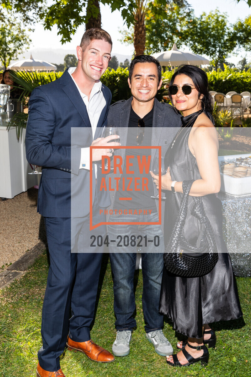 Mike Petuya, Omar Daza, Sarah Gaballa, Denim & Diamonds presented by The First Responder's Fund, Raymond Vineyards, August 6th, 2022, Photo #204-20821-0 Mike Petuya, Omar Daza, Sarah Gaballa, Photo #204-20821-0