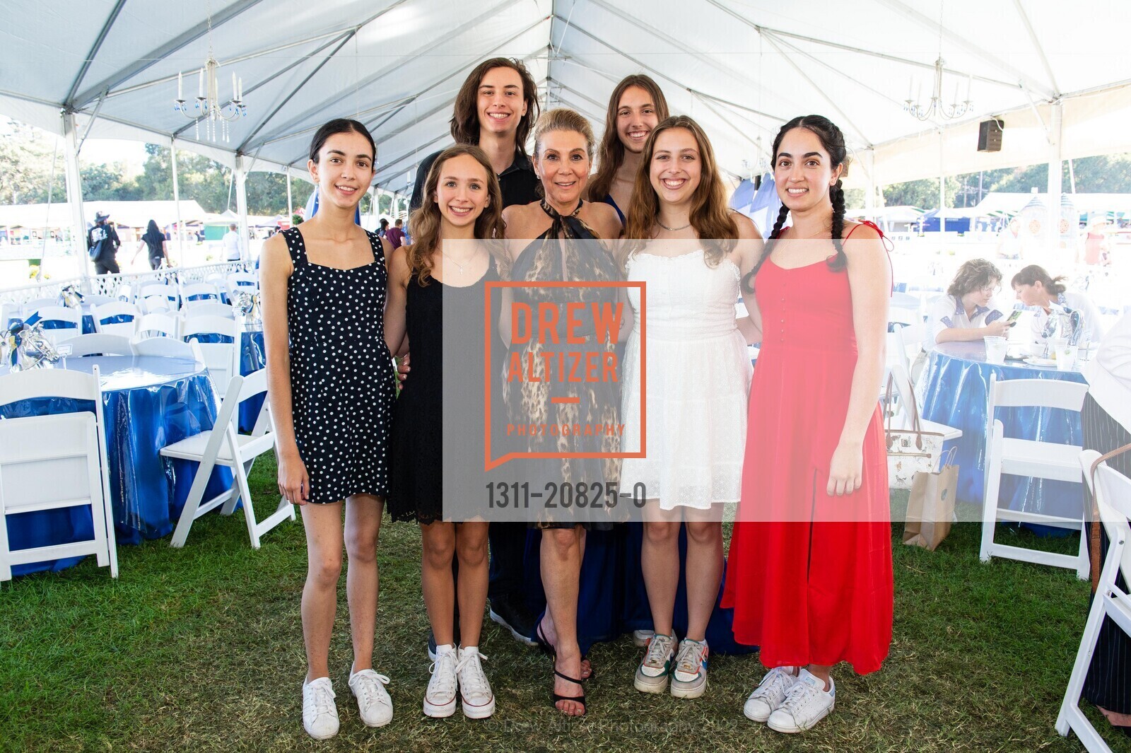 Nisha Sanjeevan, Christine Niswander, Cole Niswander, Grace Szalay, Lily Szalay, Brianna Sanjeevan, Menlo Horse Show 50th Anniversary Golden Gala, Menlo Circus Club, August 12th, 2022, Photo #1311-20825-0 Nisha Sanjeevan, Christine Niswander, Cole Niswander, Grace Szalay, Lily Szalay, Brianna Sanjeevan, Photo #1311-20825-0