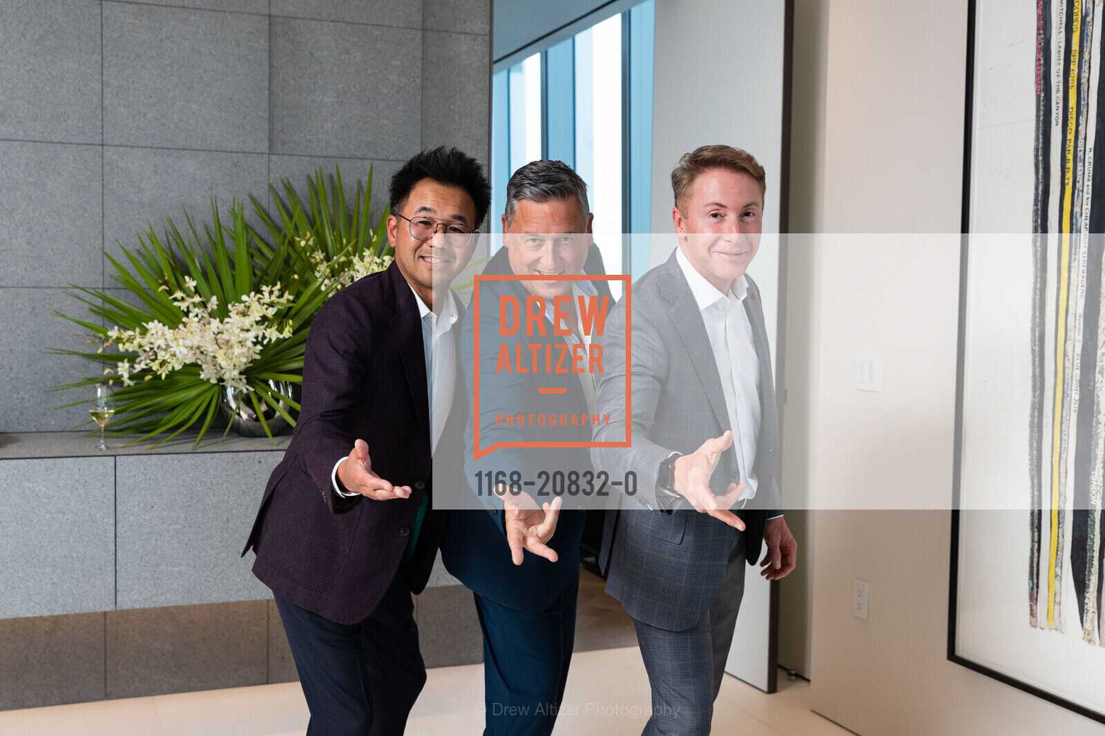 Marcus Lee, Kevin Patsel, Rob Smith, 181 Fremont hosts LuxeSF top 100, 181 Fremont Penthouse. 181 Fremont, Photo #1168-20832-0 Marcus Lee, Kevin Patsel, Rob Smith, Photo #1168-20832-0