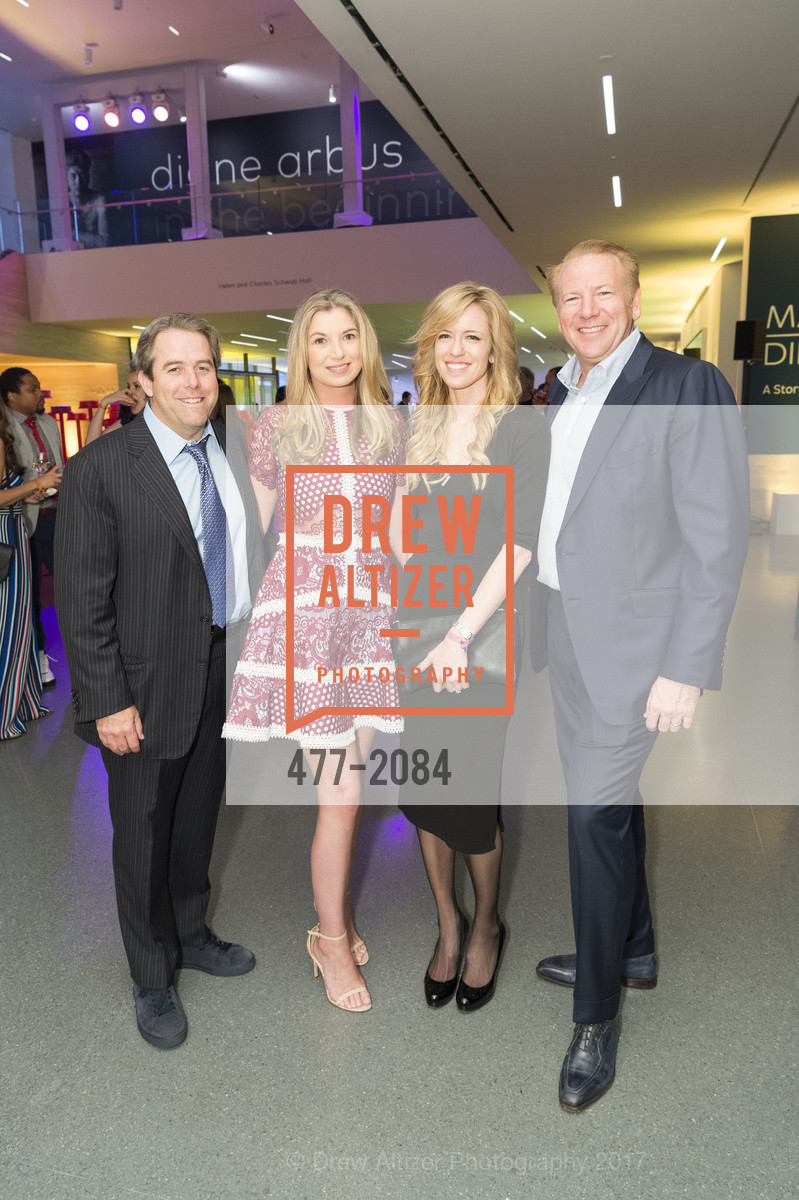 Michael Horwitz, Cameron Phleger, Leah Hearst, Dennis Hearst, SFMOMA Birthday Bash, SFMOMA. 151 Third St, April 26th, 2017, Photo #477-2084 Michael Horwitz, Cameron Phleger, Leah Hearst, Dennis Hearst, Photo #477-2084