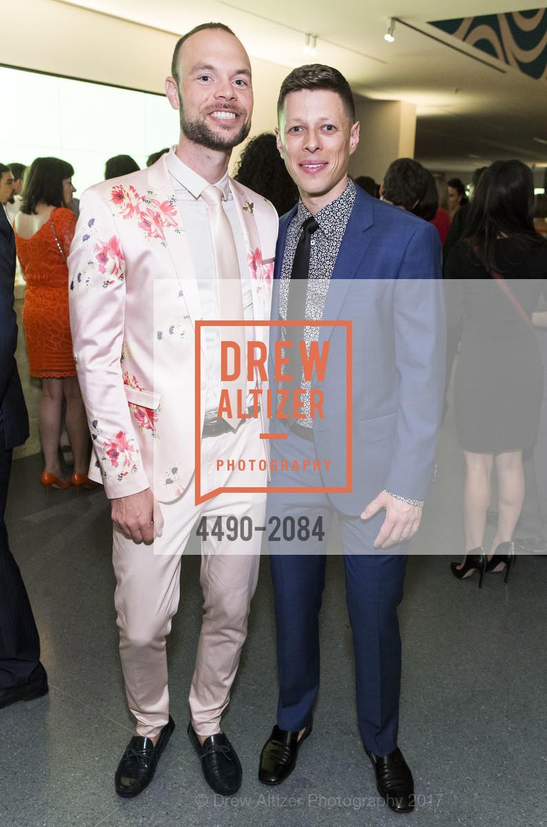 Blake Sanborn, Jeffrey Ehrenberg, SFMOMA Birthday Bash, SFMOMA. 151 Third St, April 26th, 2017, Photo #4490-2084 Blake Sanborn, Jeffrey Ehrenberg, Photo #4490-2084