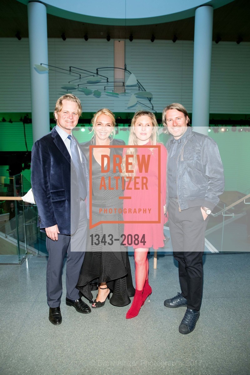 Owsley Brown, Victoire Reynald Brown, Elise von Middelem, Rodman Primack, SFMOMA Birthday Bash, SFMOMA. 151 Third St, April 26th, 2017, Photo #1343-2084 Owsley Brown, Victoire Reynald Brown, Elise von Middelem, Rodman Primack, Photo #1343-2084