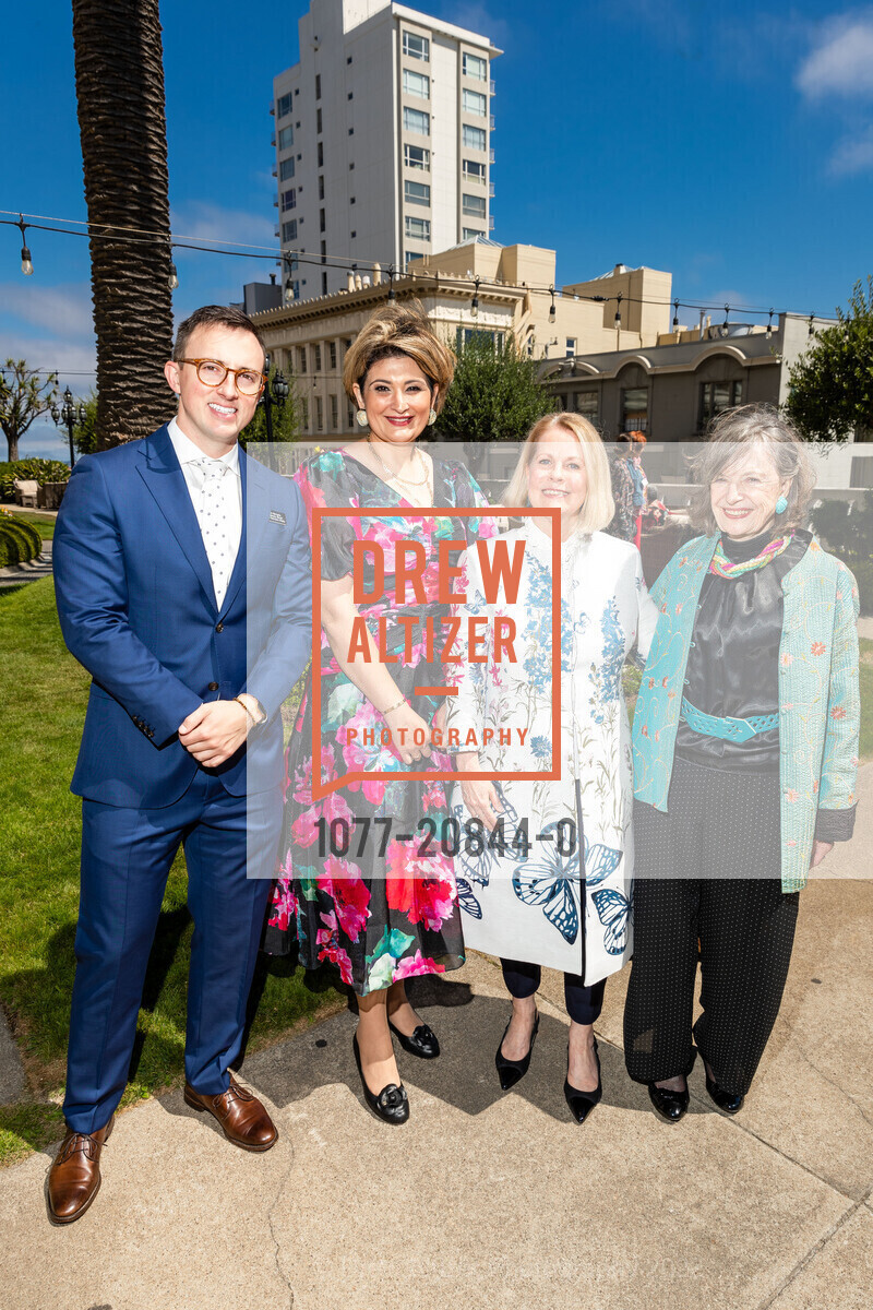 Jim Kennedy, Azin Richa, Leslie Bauer, Peggy Huntington, Salvation Army Golden State Division hosts 18th Annual Flower Power Fundraiser 2022, Salvation Army. 950 Mason St. SF CA 94108 US, August 26th, 2022, Photo #1077-20844-0 Jim Kennedy, Azin Richa, Leslie Bauer, Peggy Huntington, Photo #1077-20844-0