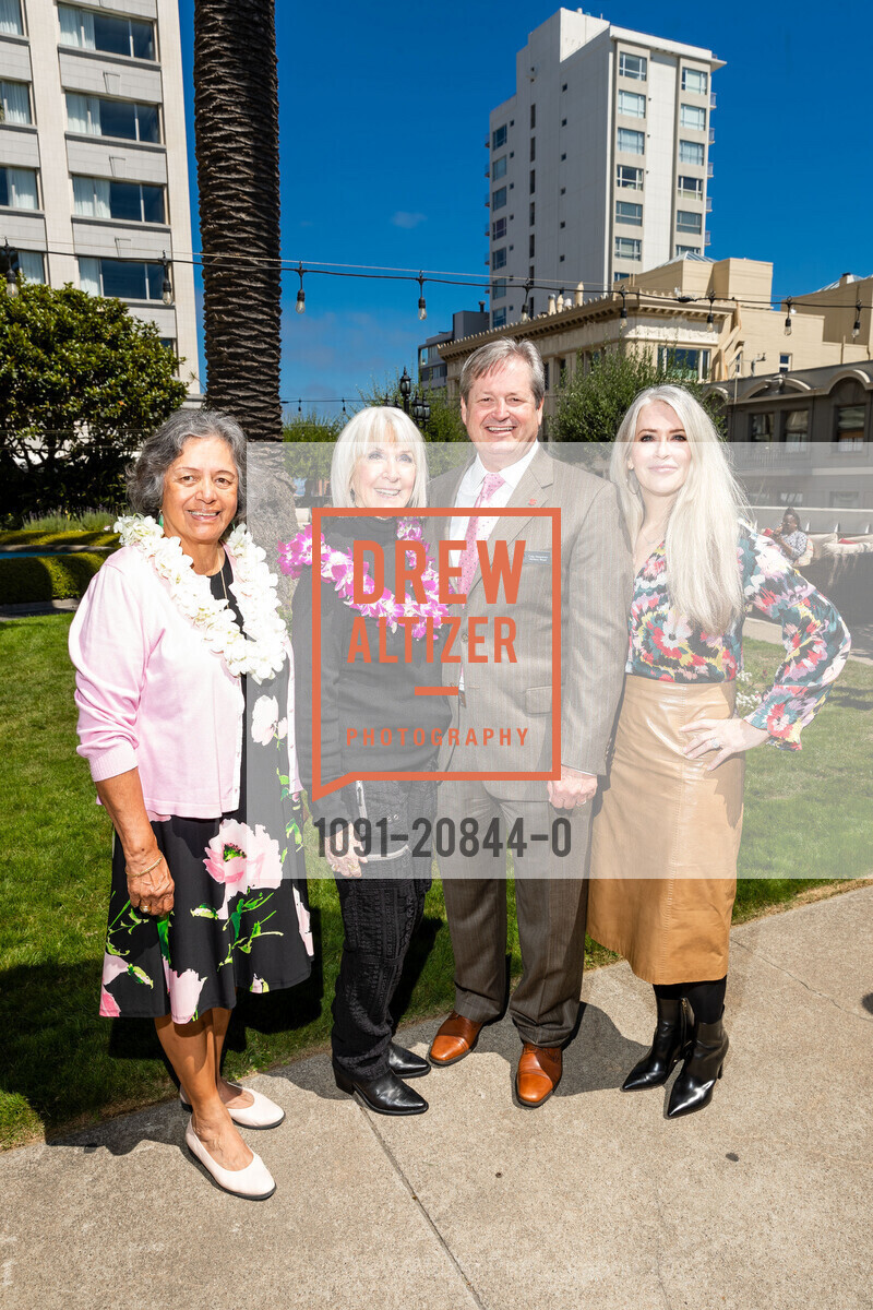 George Flynn, Linda Lewis, Craig Mesenbrink, Samantha Mesenbrink, Salvation Army Golden State Division hosts 18th Annual Flower Power Fundraiser 2022, Salvation Army. 950 Mason St. SF CA 94108 US, August 26th, 2022, Photo #1091-20844-0 George Flynn, Linda Lewis, Craig Mesenbrink, Samantha Mesenbrink, Photo #1091-20844-0