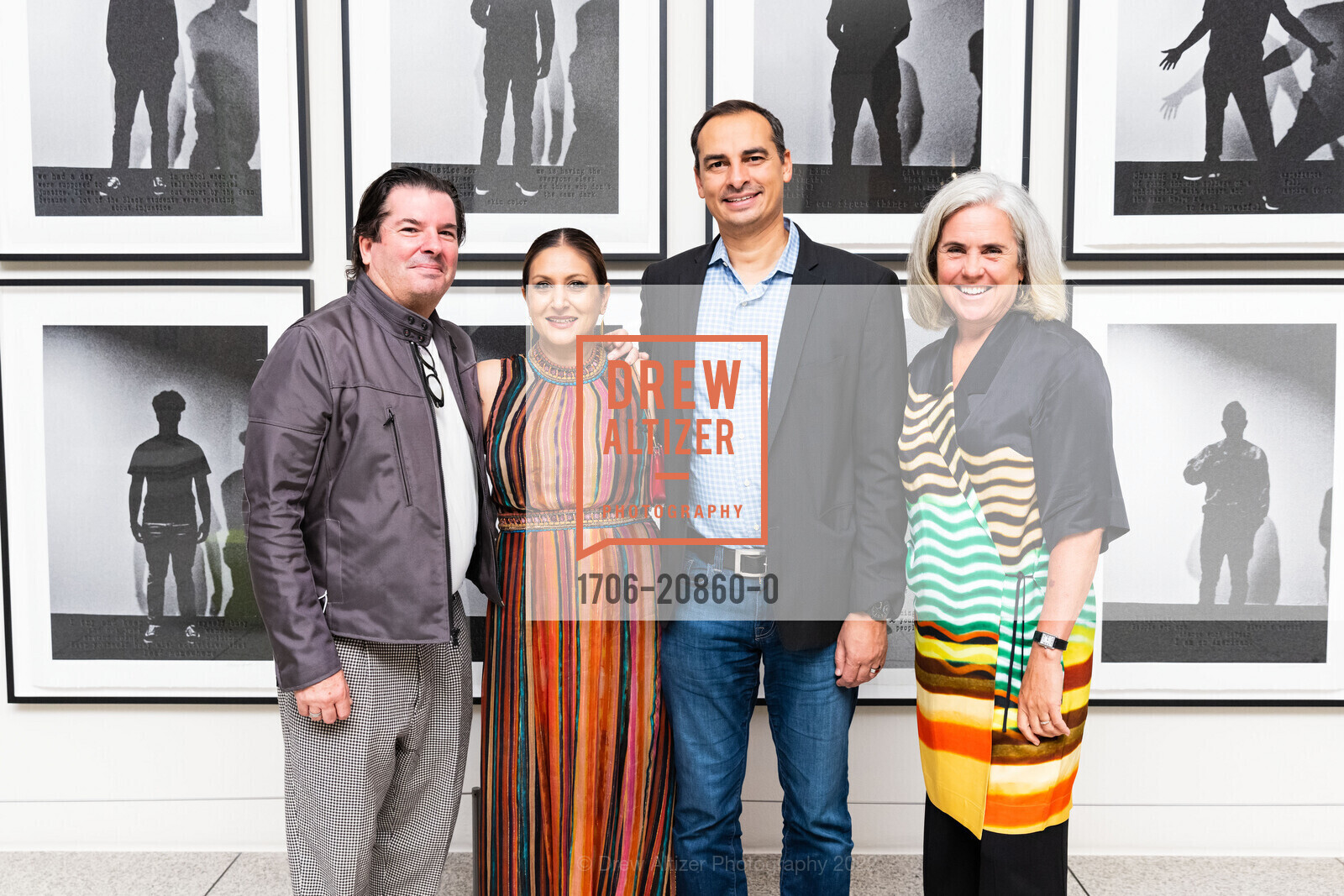 Jeffrey Martin, Nadia Ahmad, Faisal Ahmad, Maja Thomas, San Jose Museum of Art Auction Preview 2022, San Jose Museum of Art. 110 South Market Street, September 14th, 2022, Photo #1706-20860-0 Jeffrey Martin, Nadia Ahmad, Faisal Ahmad, Maja Thomas, Photo #1706-20860-0