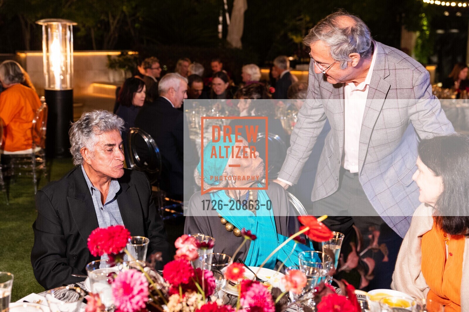 Patricio Moreno Toro, Mary Lovelace O'Neal, Fred Giuffrida, SFMOMA Director's Welcome Dinner hosted by Komal Shah, private residence. private residence, September 15th, 2022, Photo #1726-20863-0 Patricio Moreno Toro, Mary Lovelace O'Neal, Fred Giuffrida, Photo #1726-20863-0