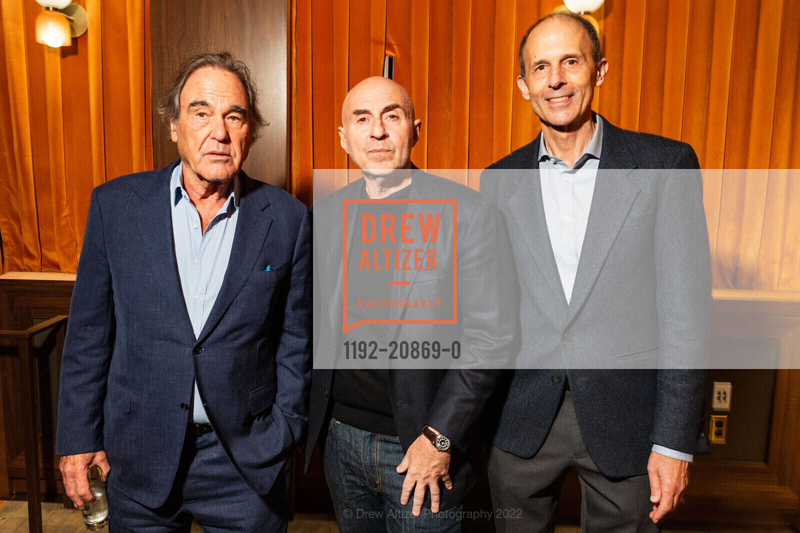 Oliver Stone, Fernando Sulichin, Joshua Goldstein, NUCLEAR Film Private Screening, The Guild Theatre. 949 El Camino Real, Menlo Park, CA 94025 US, September 19th, 2022, Photo #1192-20869-0 Oliver Stone, Fernando Sulichin, Joshua Goldstein, Photo #1192-20869-0