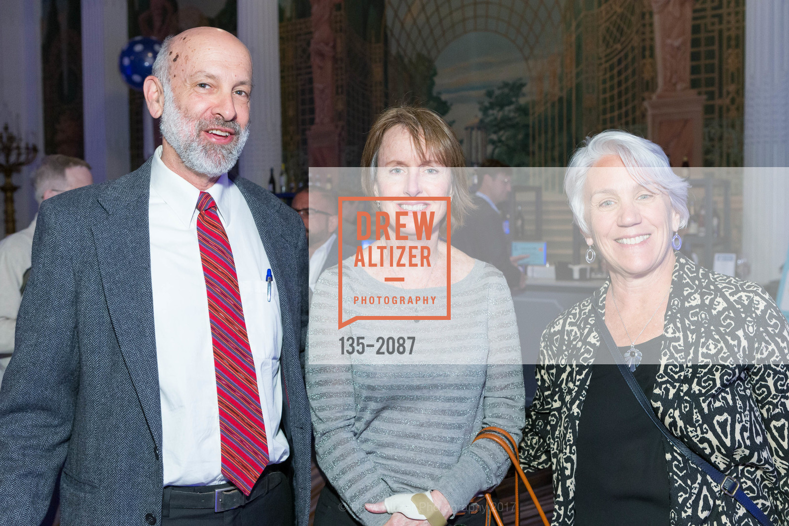 Paul Sussman, Liz Tracy, Linda Dallin, TNDC's Birthday Dinner 2017, Westin St. Francis Hotel San Francisco. 335 Powell St San Francisco, California 94102, April 28th, 2017, Photo #135-2087 Paul Sussman, Liz Tracy, Linda Dallin, Photo #135-2087