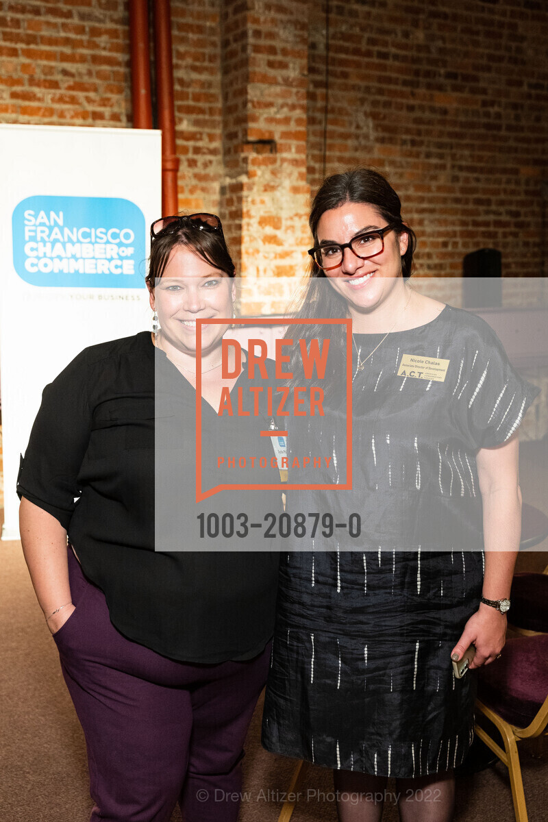 Syche Phillips, Nicole Chalas, SFCC Executive Reception 2022, A.C.T.'s Geary Theater. 415 Geary Street, San Francisco, CA 94102 US, September 22nd, 2022, Photo #1003-20879-0 Syche Phillips, Nicole Chalas, Photo #1003-20879-0