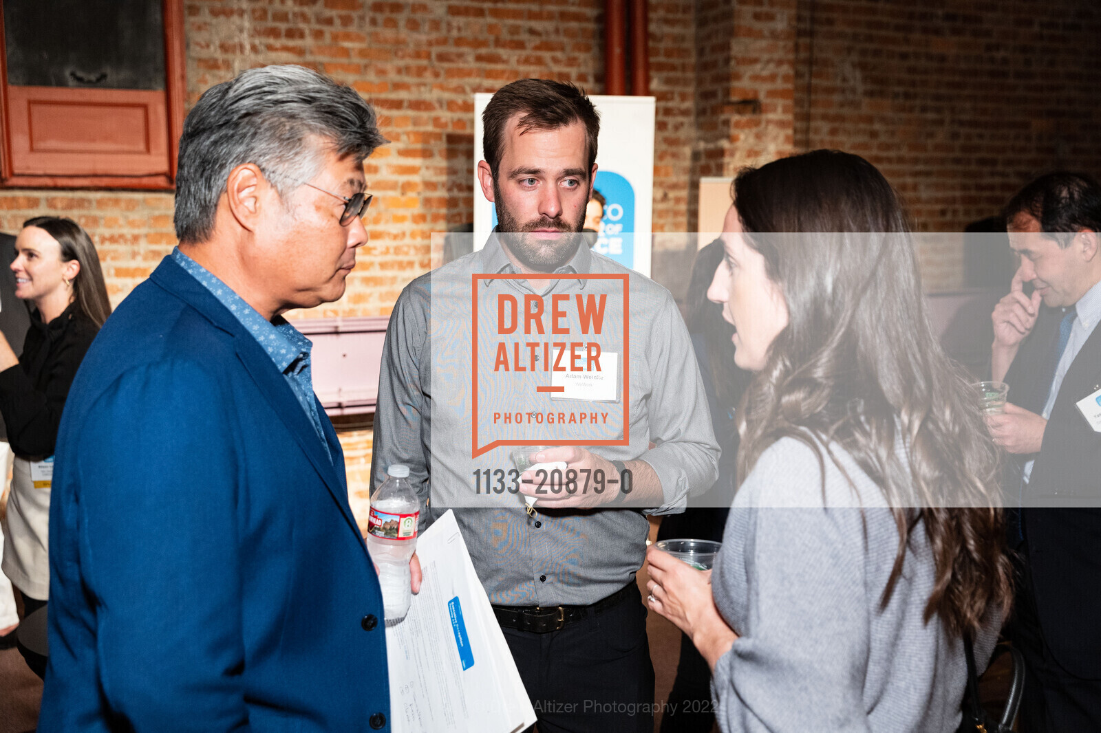 Rodney Fong, Adam Weinke, Ingrid Thorlaksson, SFCC Executive Reception 2022, A.C.T.'s Geary Theater. 415 Geary Street, San Francisco, CA 94102 US, September 22nd, 2022, Photo #1133-20879-0 Rodney Fong, Adam Weinke, Ingrid Thorlaksson, Photo #1133-20879-0