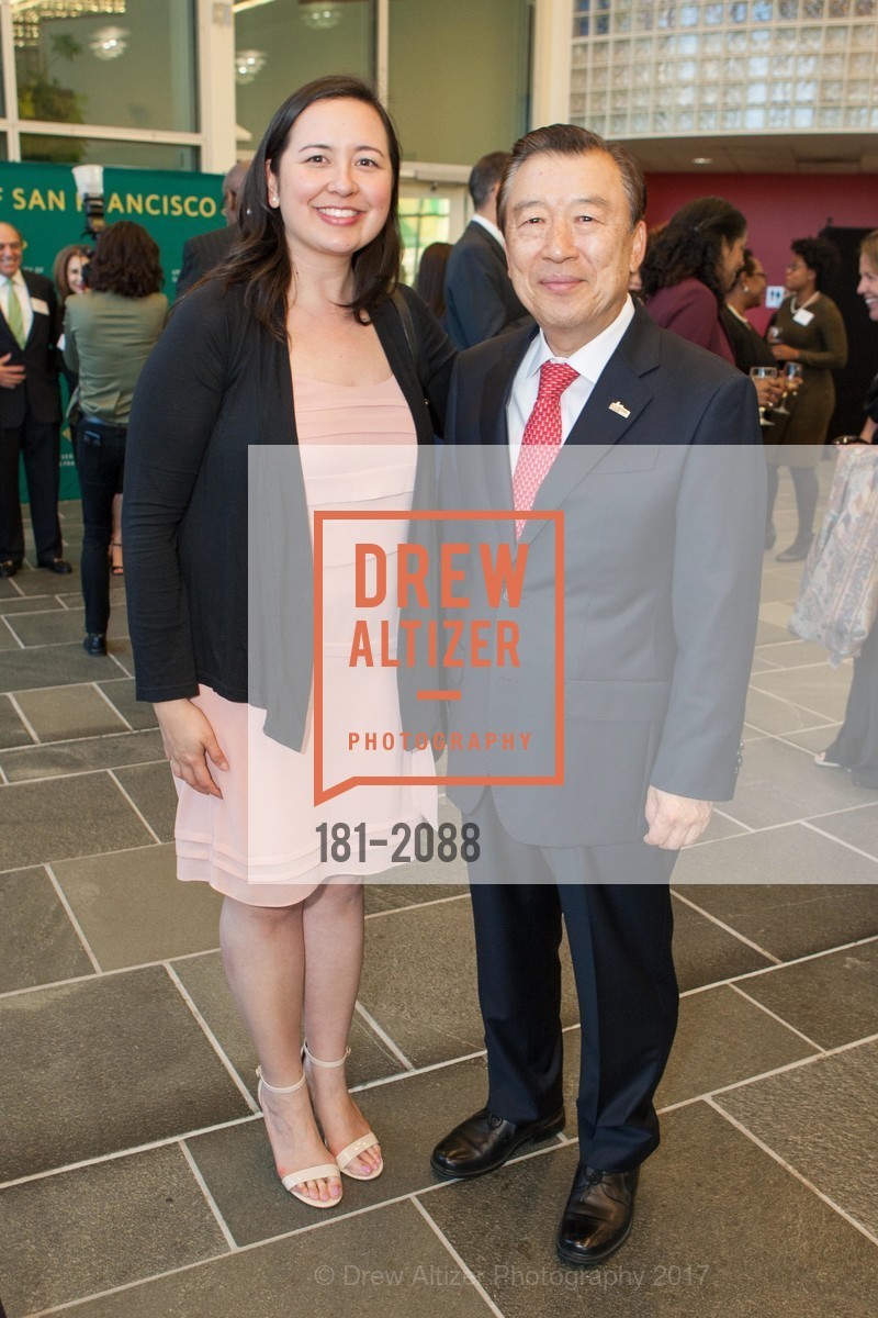 Janet Roxas, Hagen Choi, USF California Prize Dinner, University of San Francisco. 2130 Fulton Street, April 27th, 2017, Photo #181-2088 Janet Roxas, Hagen Choi, Photo #181-2088
