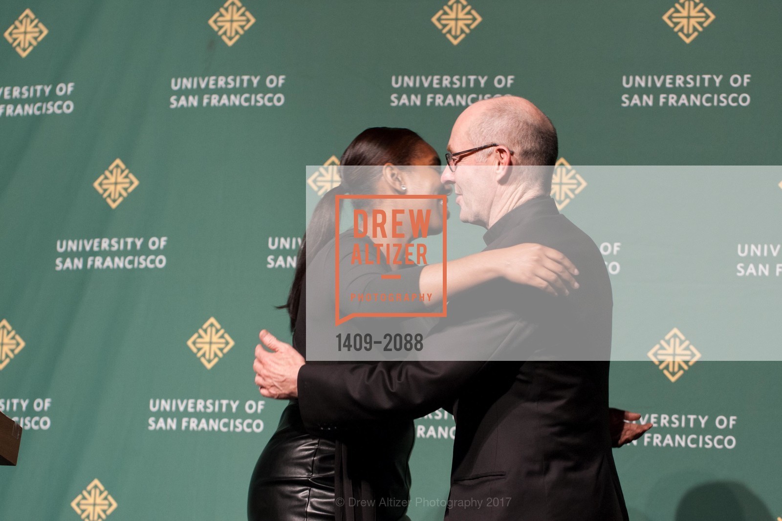 Mahogany Spears, Paul Fitzgerald, USF California Prize Dinner, University of San Francisco. 2130 Fulton Street, April 27th, 2017, Photo #1409-2088 Mahogany Spears, Paul Fitzgerald, Photo #1409-2088