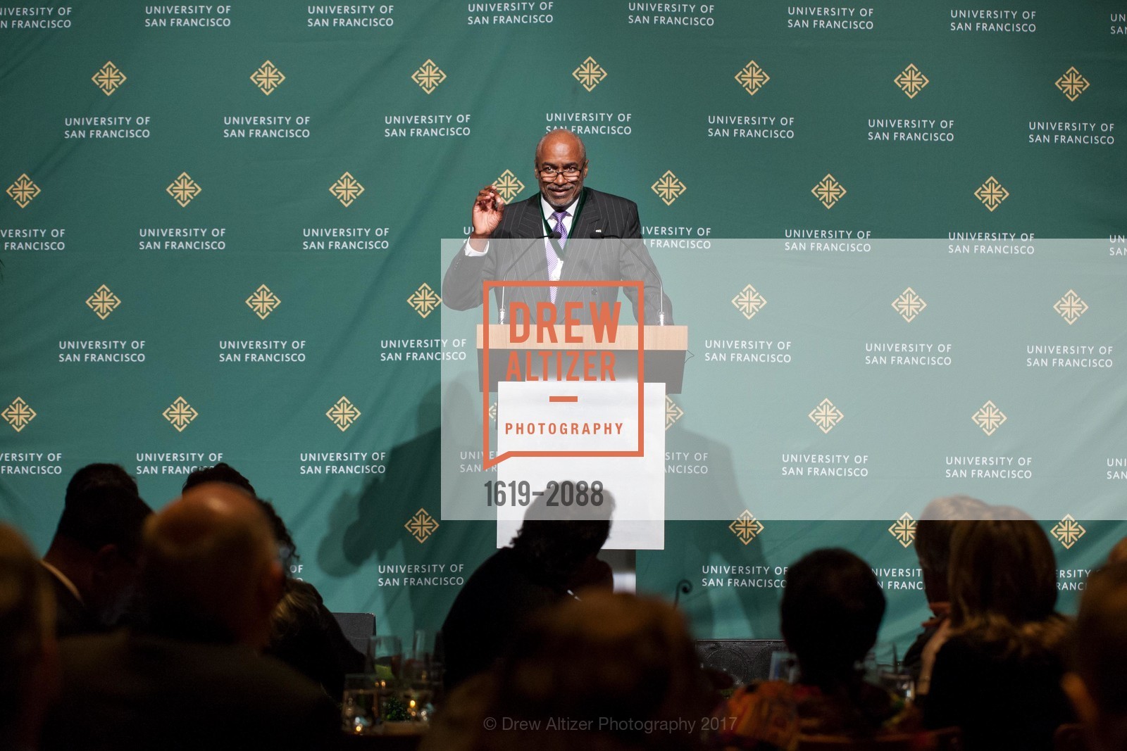 Joseph Marshall, USF California Prize Dinner, University of San Francisco. 2130 Fulton Street, April 27th, 2017, Photo #1619-2088 Joseph Marshall, Photo #1619-2088