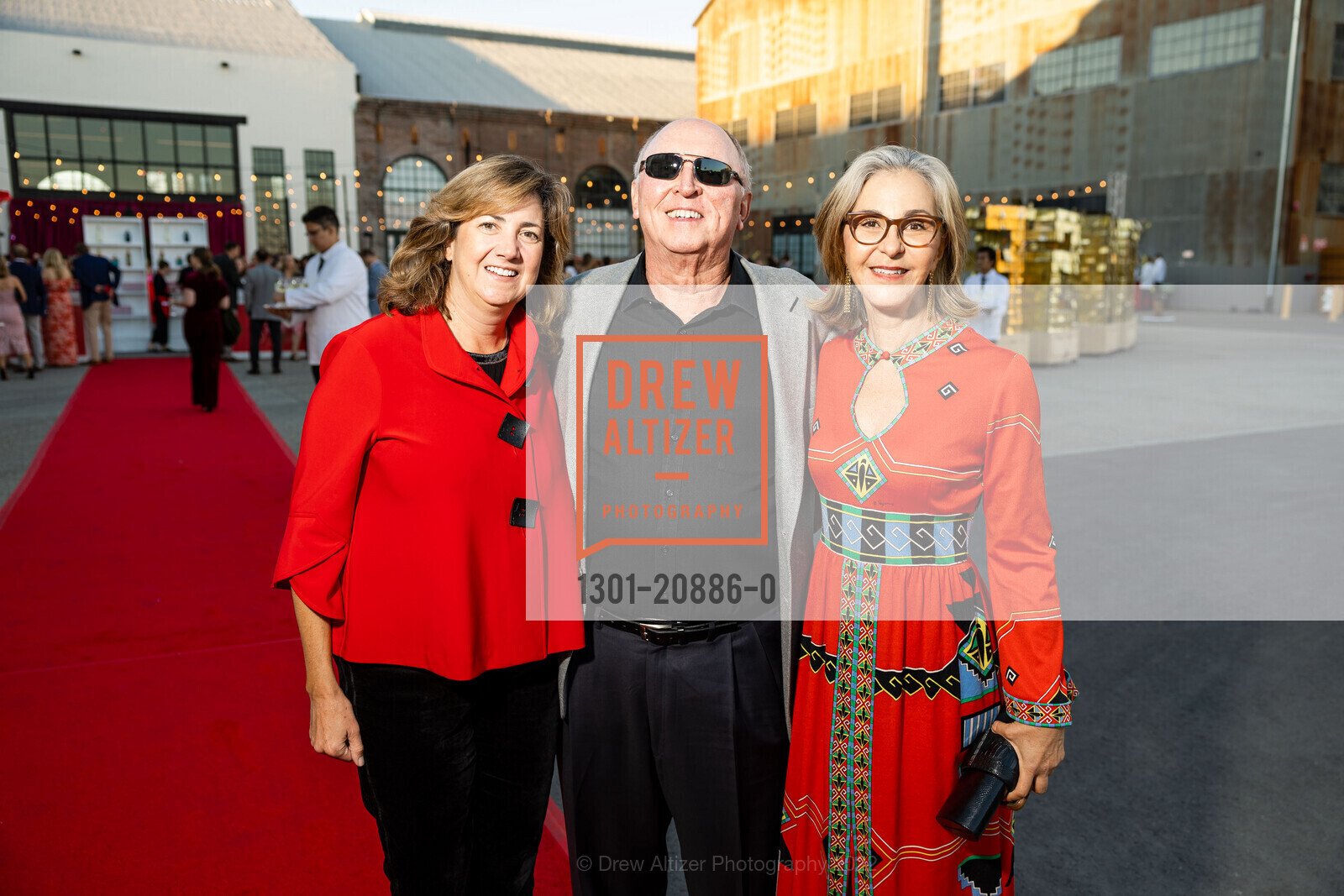Linda Cantey, Paul Cantey, Elaine Hoenig, Party for The Parks 2022, Pier 70. 20th street, 901 Illinois St, San Francisco, CA 94107, September 24th, 2022, Photo #1301-20886-0 Linda Cantey, Paul Cantey, Elaine Hoenig, Photo #1301-20886-0
