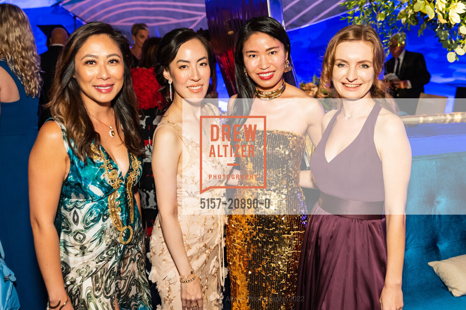 Lydia So, Andrea Hui Austin, Ella Qing Hou, Lana Chukhno, San Francisco Symphony's Opening Night Gala 2022, San Francisco Symphony, September 23rd, 2022, Photo #5157-20890-0 Lydia So, Andrea Hui Austin, Ella Qing Hou, Lana Chukhno, Photo #5157-20890-0