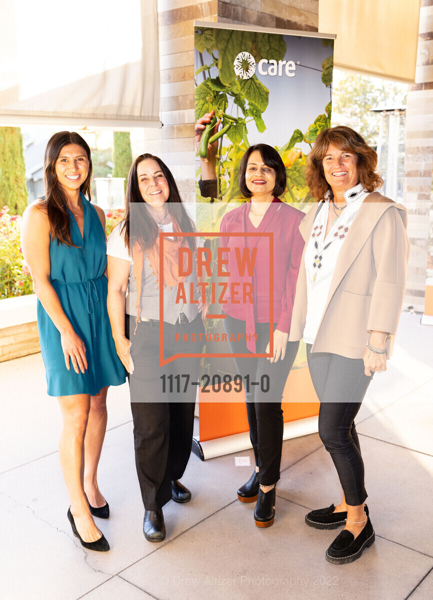 Malia Bachesta Eley, Caroline Reich-Sterman, Deepmala Mahla, Stacey Keare, CARE Hosts Cocktail Reception 2022, Rosewood Sand Hill. 2825 Sand Hill Rd, Menlo Park, CA 94025 US, September 27th, 2022, Photo #1117-20891-0 Malia Bachesta Eley, Caroline Reich-Sterman, Deepmala Mahla, Stacey Keare, Photo #1117-20891-0