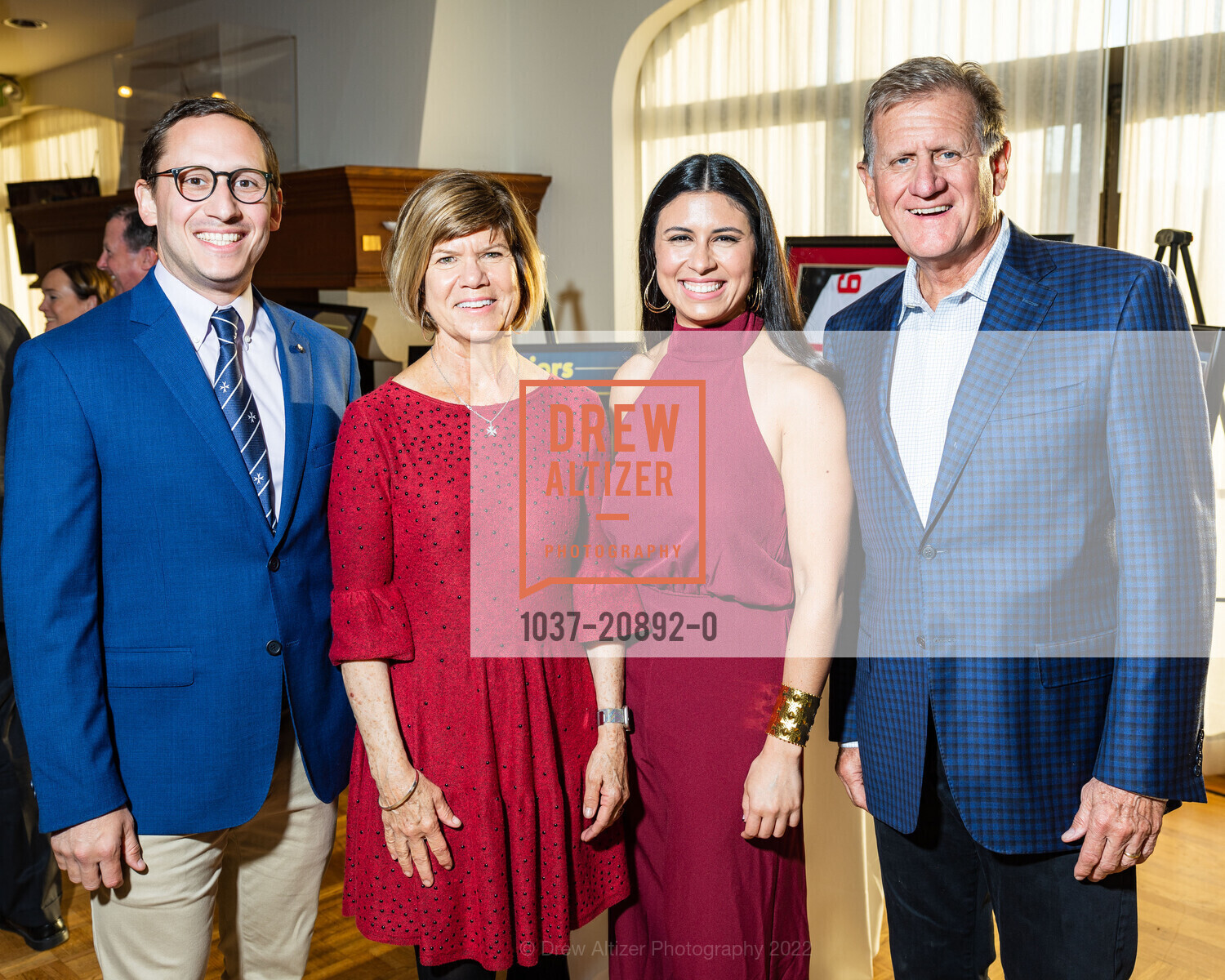 Scott Lukens, Allison Yount, Kirsten Sheridan, Steve Yount, Order of Malta Clinic of Northern California hosts Champions Gala 2022, St. Francis Yacht Club. 700 Marina Blvd., San Francisco CA 94123, September 27th, 2022, Photo #1037-20892-0 Scott Lukens, Allison Yount, Kirsten Sheridan, Steve Yount, Photo #1037-20892-0