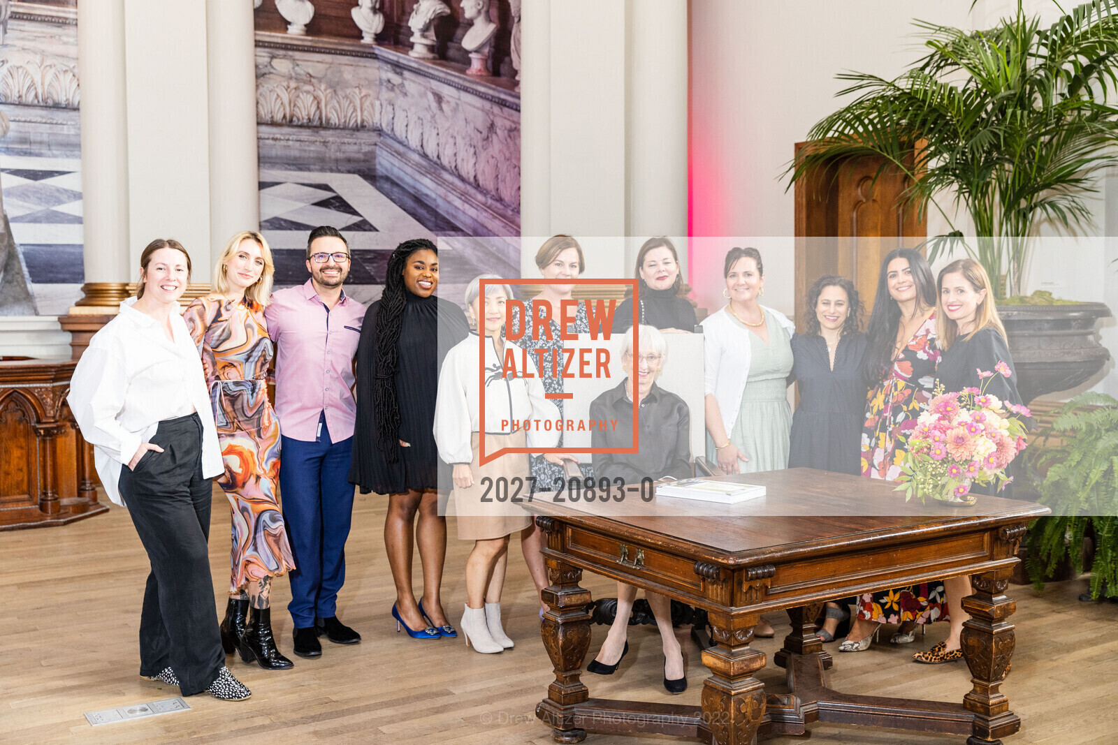 Hanna Jenkins, Rebecca Ferriolo, Javie Castenada, Monty Island, Lucy Kuo, Nina Proctor, Barbara Sallick, Gracie Hurtado, Jayme Adams, Tina DiCello, Ida Kuhzarani, Eliza Grismanauskas, Waterworks book signing with Barbara Sallick, St. Joseph's Church. 1401 Howard St, SF, CA 94103 US, September 28th, 2022, Photo #2027-20893-0 Hanna Jenkins, Rebecca Ferriolo, Javie Castenada, Monty Island, Lucy Kuo, Nina Proctor, Barbara Sallick, Gracie Hurtado, Jayme Adams, Tina DiCello, Ida Kuhzarani, Eliza Grismanauskas, Photo #2027-20893-0