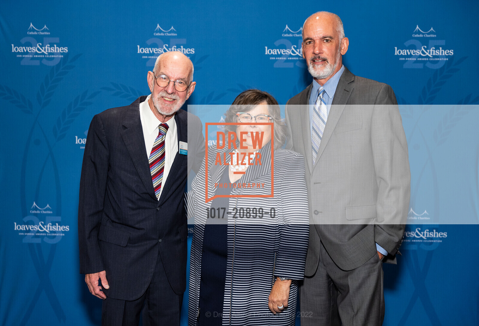 Nicholas Andrade, Nanette Miller, Jimmy Ligos, Catholic Charities Loaves and Fishes Gala 2022, The Ritz Carlton. 600 Stockton St, SF, CA 94108 US, September 30th, 2022, Photo #1017-20899-0 Nicholas Andrade, Nanette Miller, Jimmy Ligos, Photo #1017-20899-0