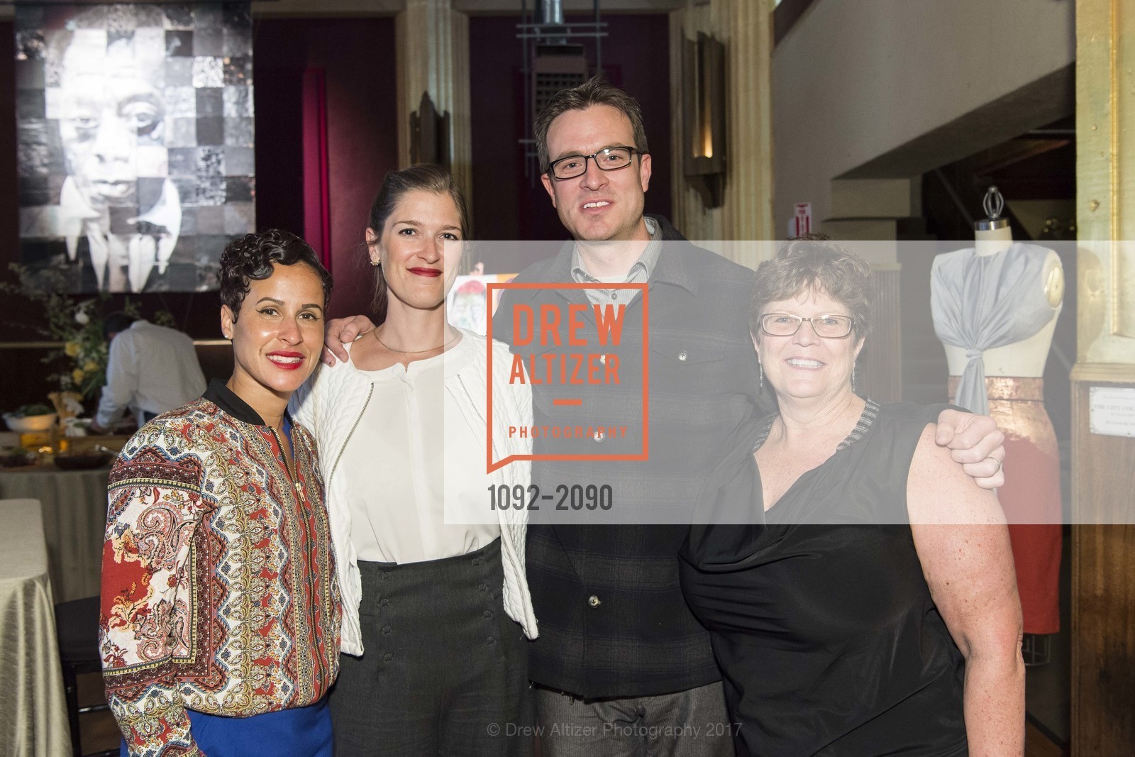 Cava Menzies, Anna Oz, Mike Oz, Marti Cooper, Oakland School for the Arts' Annual Gala with Governor Brown, Sweet's Ballroom. 1933 Broadway, April 27th, 2017, Photo #1092-2090 Cava Menzies, Anna Oz, Mike Oz, Marti Cooper, Photo #1092-2090