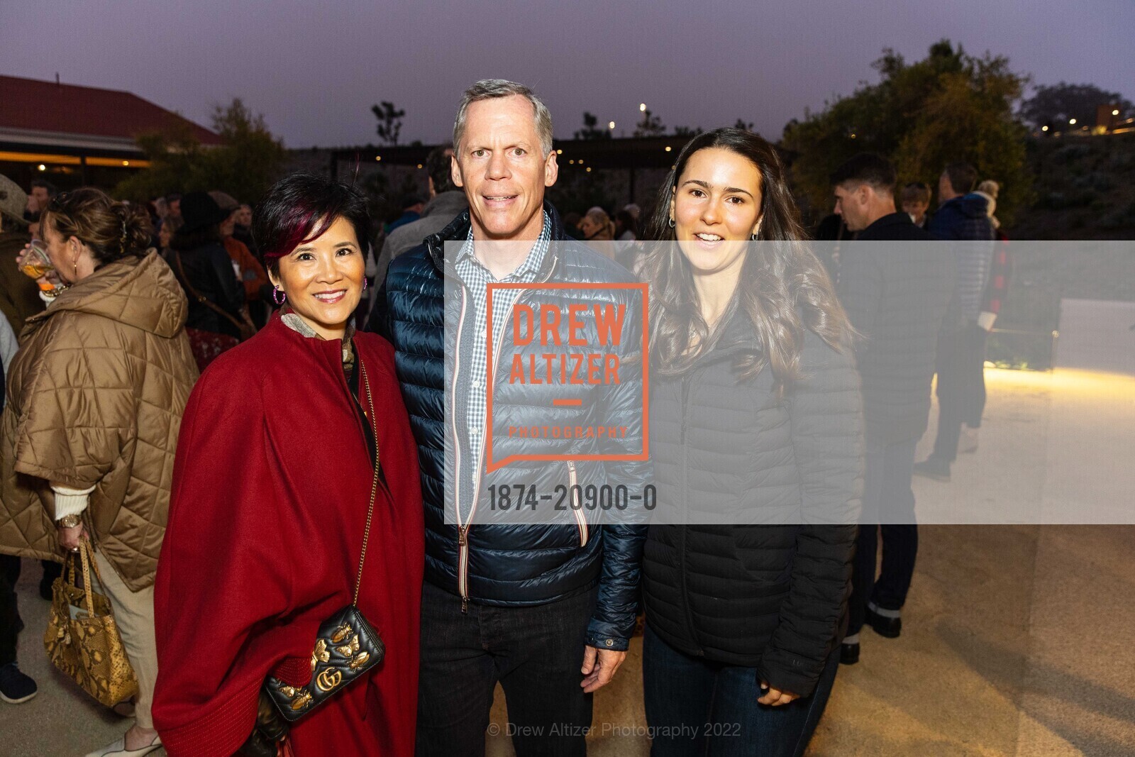 Jennie Chiu, Chris Schaepe, Kylee Krzanich, Trails Forever Gala, Presidio Tunnel Tops. 210 Lincoln Blvd, SF, CA 94129, September 30th, 2022, Photo #1874-20900-0 Jennie Chiu, Chris Schaepe, Kylee Krzanich, Photo #1874-20900-0
