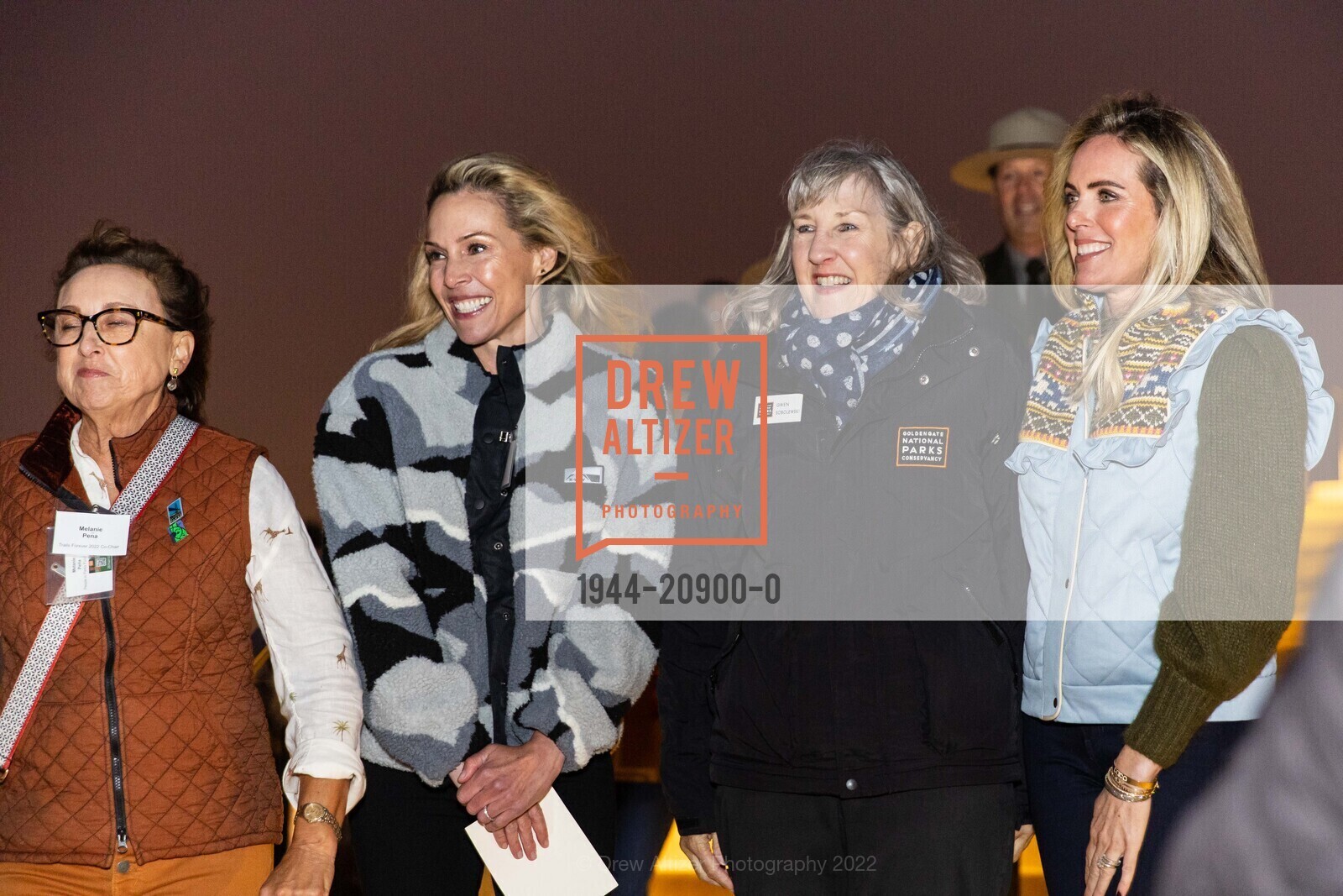 Melanie Peña, Alex Lyon, Gwen Sobolewski, Ali Fried, Trails Forever Gala, Presidio Tunnel Tops. 210 Lincoln Blvd, SF, CA 94129, September 30th, 2022, Photo #1944-20900-0 Melanie Peña, Alex Lyon, Gwen Sobolewski, Ali Fried, Photo #1944-20900-0