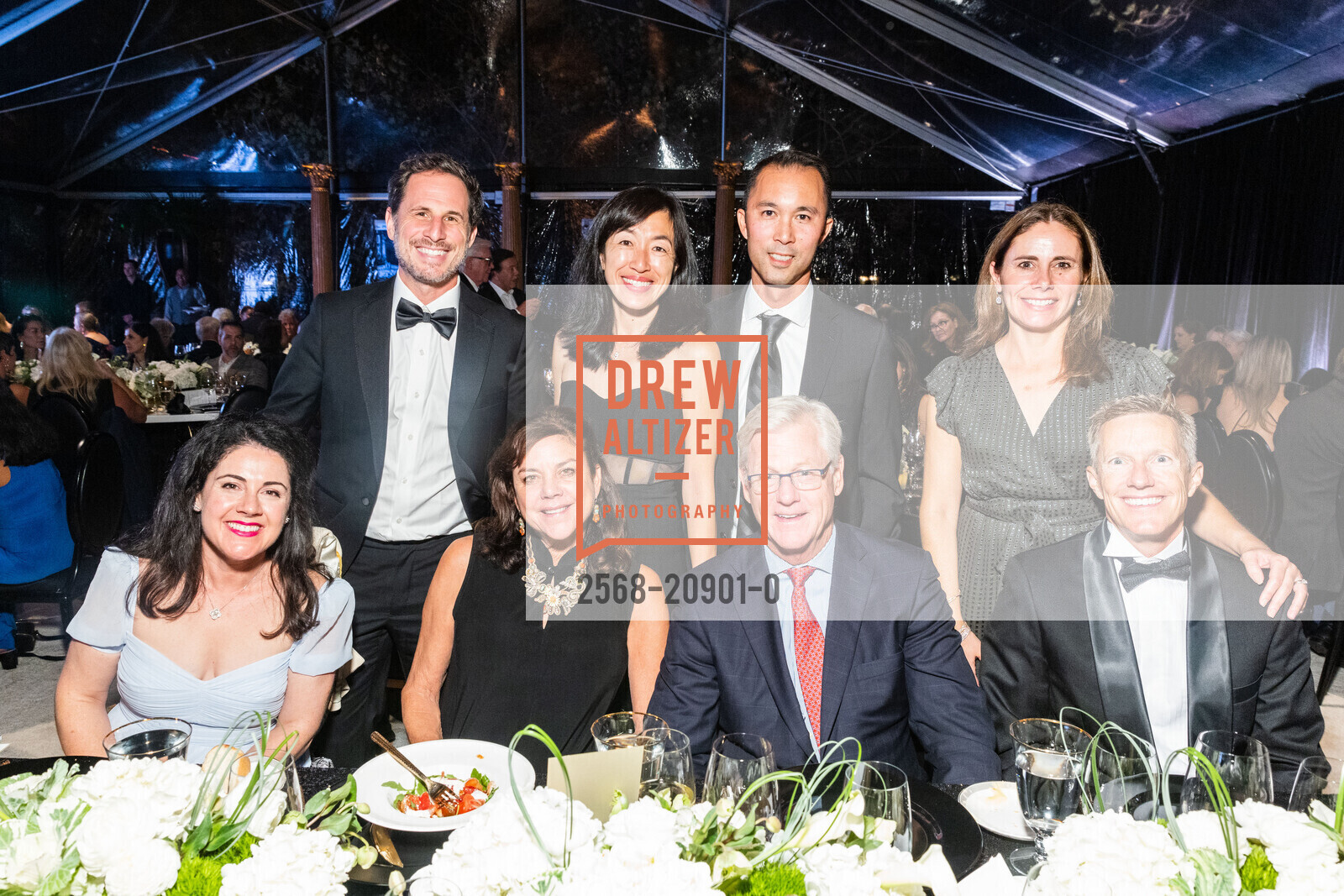 Kimberley Morris Rosen, Chad Rosen, Connie Ring, Bill Ring, Keri Ng, Darren Ng, Jennifer George, Will Birdsey, Peninsula Volunteers Incorporated 75th Anniversary Gala 2022, Rosewood Sand Hill. 2825 Sand Hill Rd, Menlo Park, CA 94025 US, October 1st, 2022, Photo #2568-20901-0 Kimberley Morris Rosen, Chad Rosen, Connie Ring, Bill Ring, Keri Ng, Darren Ng, Jennifer George, Will Birdsey, Photo #2568-20901-0