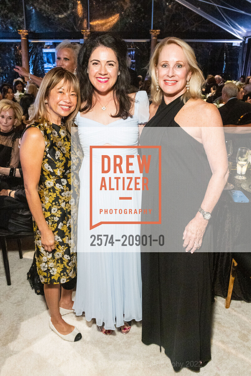 Terri Goehner, Kimberley Morris Rosen, Debbie Rosenberg, Peninsula Volunteers Incorporated 75th Anniversary Gala 2022, Rosewood Sand Hill. 2825 Sand Hill Rd, Menlo Park, CA 94025 US, October 1st, 2022, Photo #2574-20901-0 Terri Goehner, Kimberley Morris Rosen, Debbie Rosenberg, Photo #2574-20901-0