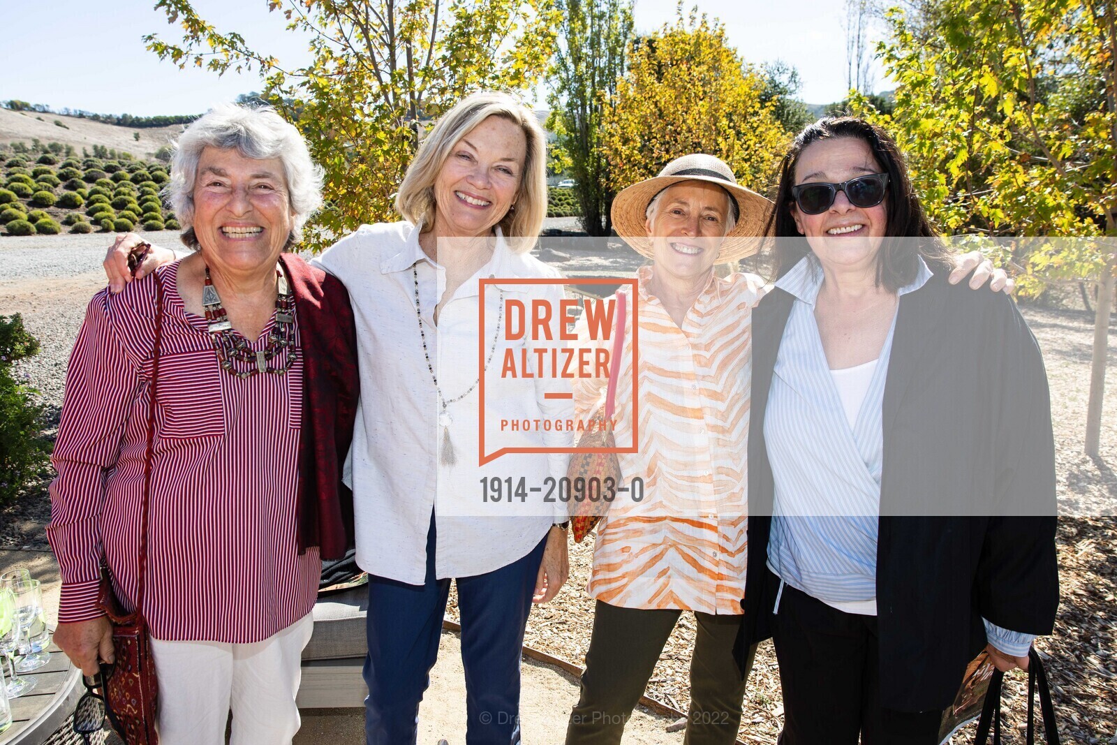 Arlene Bernstein, Kate Eilertsen, Cindy Pawlcyn, Regina Coppola, ODC's Fall for Art 2022, McEvoy Ranch. 5935 red hill road petaluma ca, October 2nd, 2022, Photo #1914-20903-0 Arlene Bernstein, Kate Eilertsen, Cindy Pawlcyn, Regina Coppola, Photo #1914-20903-0