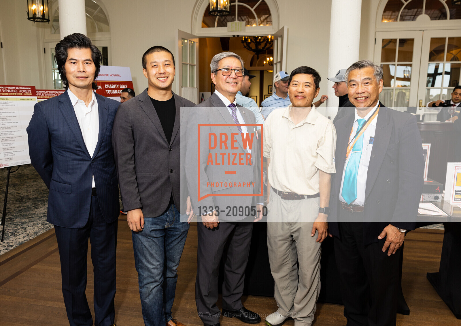 Donald Luu, Alan Wong, Harvey Louie, Roger Eng, Robert Wong, Chinese Hospital at The Olympic Club Golf Course 2022, The Olympic Club. 599 Skyline Blvd, SF, CA 94132 US, October 3rd, 2022, Photo #1333-20905-0 Donald Luu, Alan Wong, Harvey Louie, Roger Eng, Robert Wong, Photo #1333-20905-0