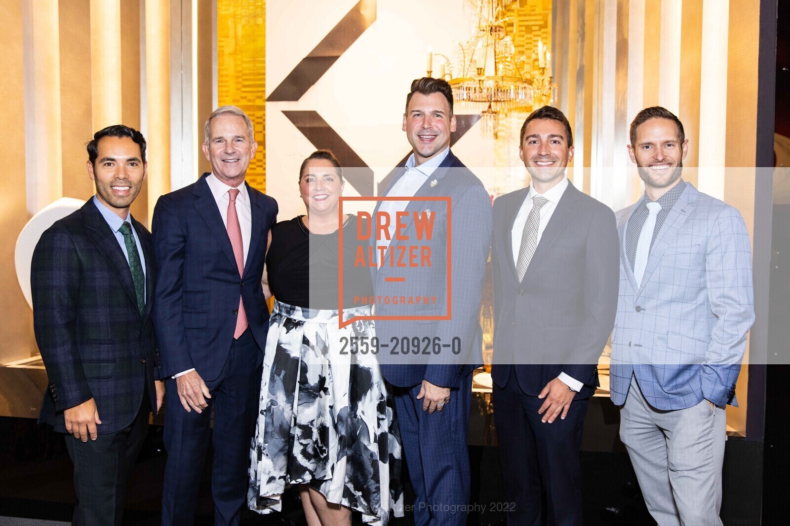 Alex Hachiya, Jeffrey Gibson, Rochelle Martini, Caleb Waugh, Kevin Delmore, Zach Webster, The San Francisco Fall Show Opening Night Gala 2022, Festival Pavilion. 38 Fort Mason, SF, CA 94123 US, October 12th, 2022, Photo #2559-20926-0 Alex Hachiya, Jeffrey Gibson, Rochelle Martini, Caleb Waugh, Kevin Delmore, Zach Webster, Photo #2559-20926-0