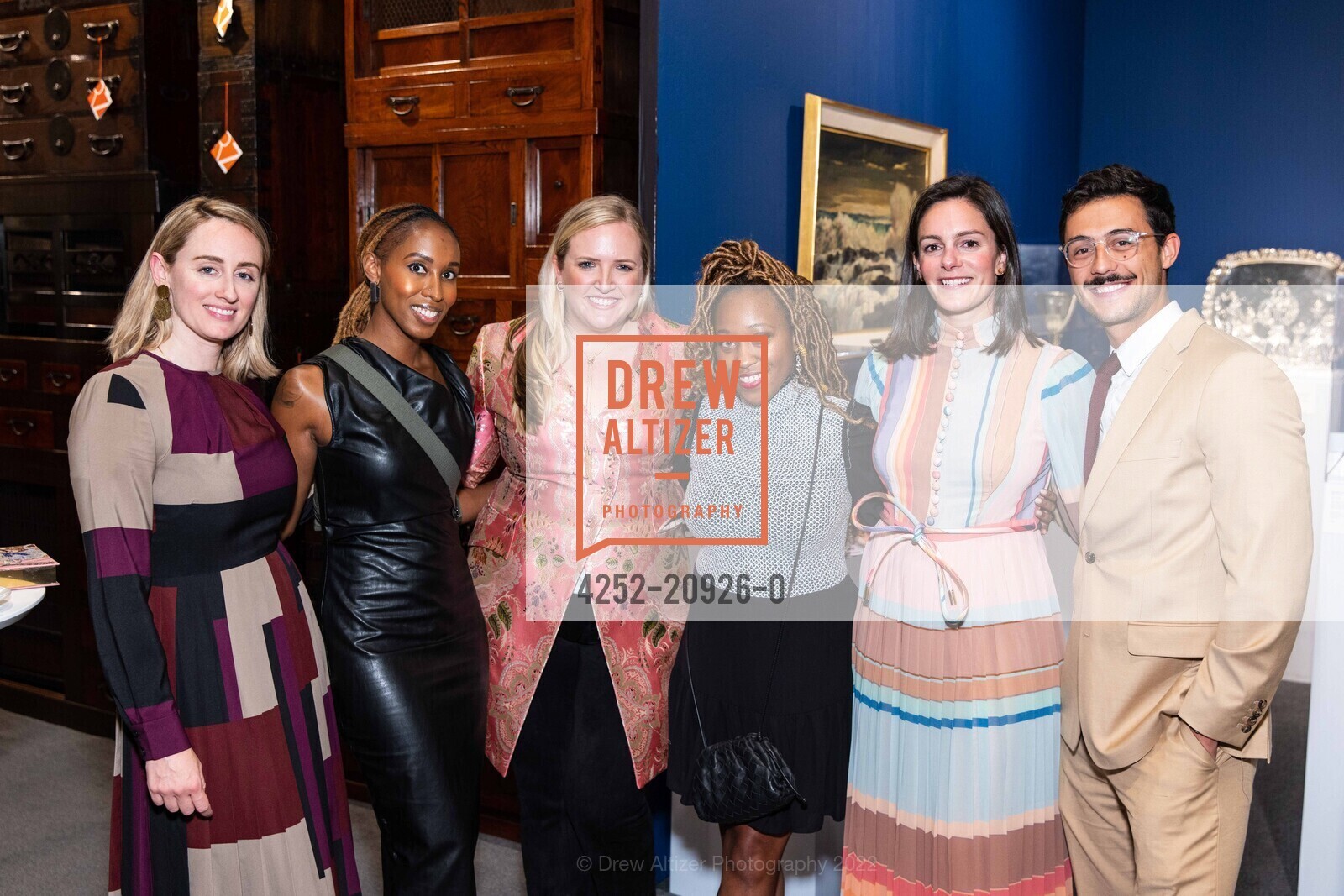 Sydney Blumenkranz, Rosie Williams, Helen Hatch, Tyler Bertao, The San Francisco Fall Show Opening Night Gala 2022, Festival Pavilion. 38 Fort Mason, SF, CA 94123 US, October 12th, 2022, Photo #4252-20926-0 Sydney Blumenkranz, Rosie Williams, Helen Hatch, Tyler Bertao, Photo #4252-20926-0
