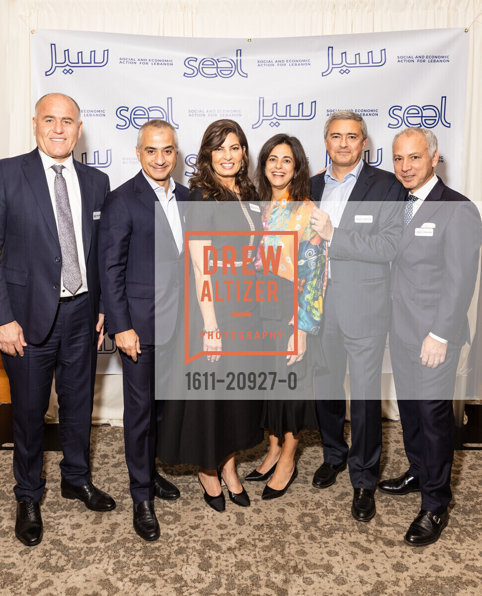 George Altirs, Habib Kairouz, Rula Tamer, Joumana Tager, Khaled Nasr, George Bitar, SEAL Benefit for Social and Economic Action for Lebanon Benefit Event, Sharon Heights. menlo park, October 12th, 2022, Photo #1611-20927-0 George Altirs, Habib Kairouz, Rula Tamer, Joumana Tager, Khaled Nasr, George Bitar, Photo #1611-20927-0