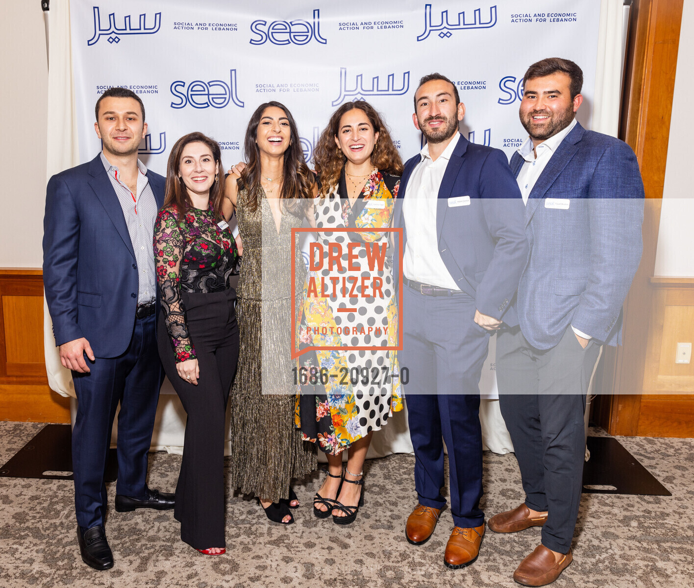 Hani Daou, Maya Labban, Katia Tager, Sabrina Tager, Malek Debbas, Fouad Boutros, SEAL Benefit for Social and Economic Action for Lebanon Benefit Event, Sharon Heights. menlo park, October 12th, 2022, Photo #1686-20927-0 Hani Daou, Maya Labban, Katia Tager, Sabrina Tager, Malek Debbas, Fouad Boutros, Photo #1686-20927-0