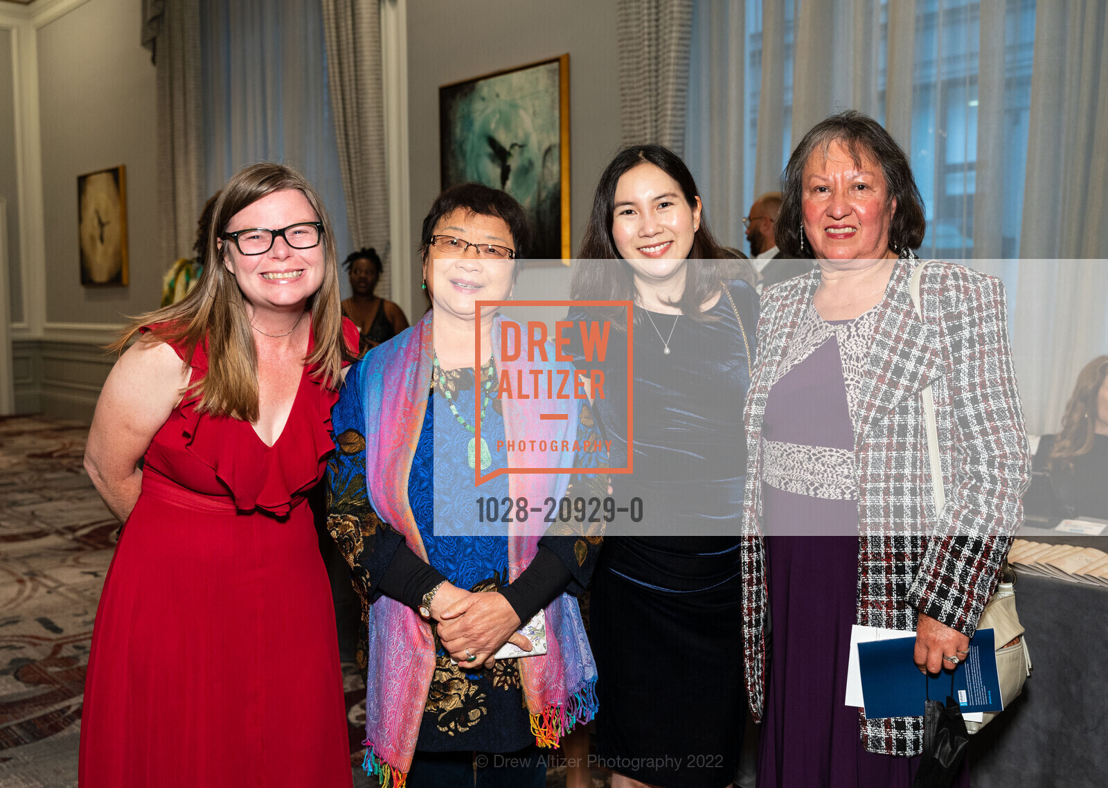Scarlett Chidgey, Susana Tung, Imee Tang, Olga Castro, Shanti Project Compassion is Universal 2022 for Shanti Project Compassion is Universal 2022, Palace Hotel. 2 New Montgomery St, SF, CA 94105 US, October 13th, 2022, Photo #1028-20929-0 Scarlett Chidgey, Susana Tung, Imee Tang, Olga Castro, Photo #1028-20929-0