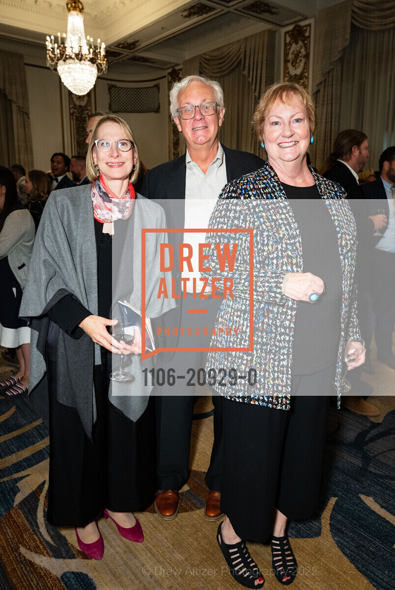Maura Dickler, Chuck Bice, Laura Powell, Shanti Project Compassion is Universal 2022 for Shanti Project Compassion is Universal 2022, Palace Hotel. 2 New Montgomery St, SF, CA 94105 US, October 13th, 2022, Photo #1106-20929-0 Maura Dickler, Chuck Bice, Laura Powell, Photo #1106-20929-0