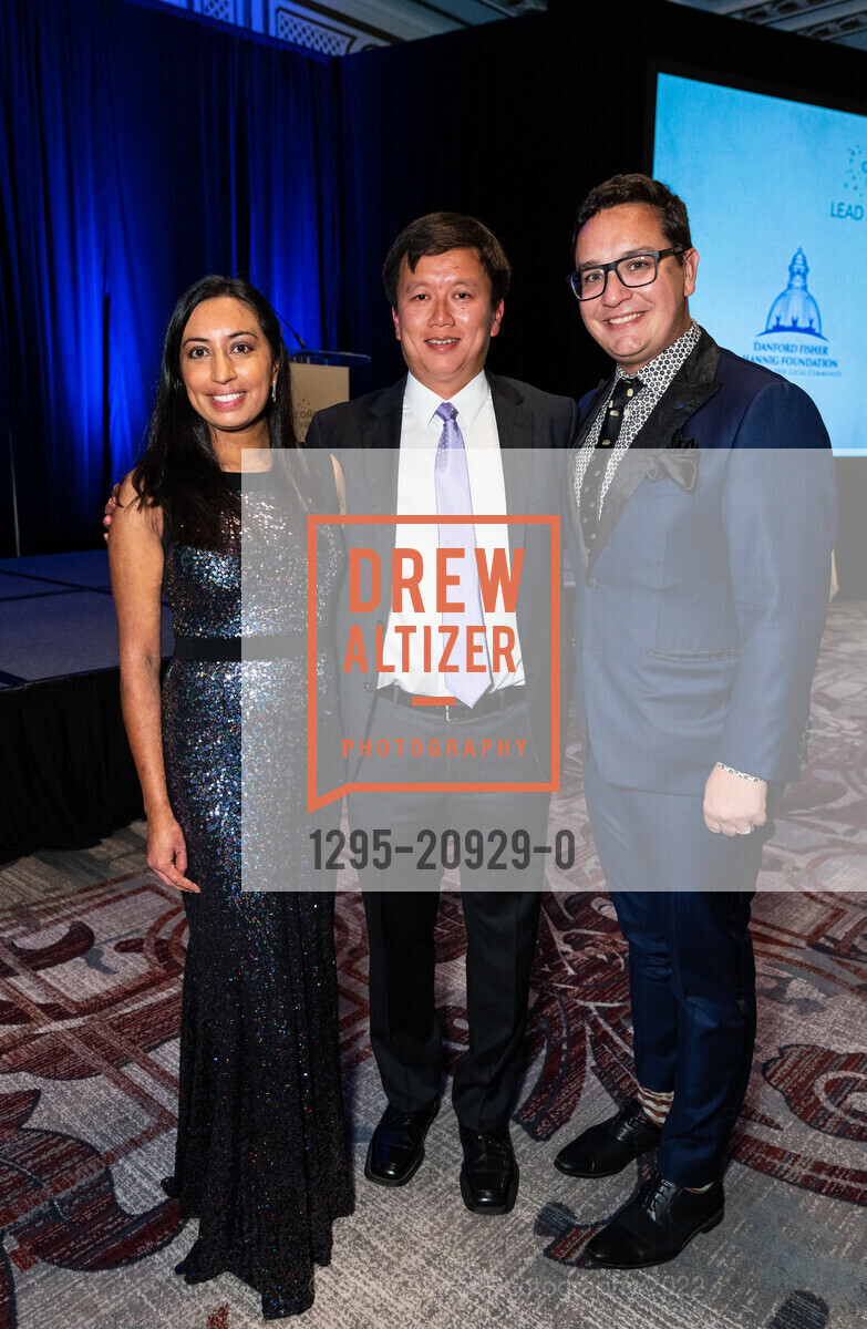 Nisha Trivedi, Alan Chang, Christopher Wiseman, Shanti Project Compassion is Universal 2022 for Shanti Project Compassion is Universal 2022, Palace Hotel. 2 New Montgomery St, SF, CA 94105 US, October 13th, 2022, Photo #1295-20929-0 Nisha Trivedi, Alan Chang, Christopher Wiseman, Photo #1295-20929-0