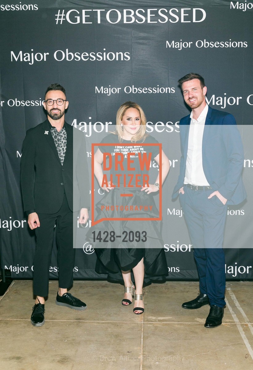 Stephan Rabimov, Brenda Zarate, Stefan Kalomoiris, Major Obsessions Spring/ Summer 2017 Fashion Show at at One Jones, Hibernia Bank Building. 1 Jones St San Francisco, California 94102, Photo #1428-2093 Stephan Rabimov, Brenda Zarate, Stefan Kalomoiris, Photo #1428-2093